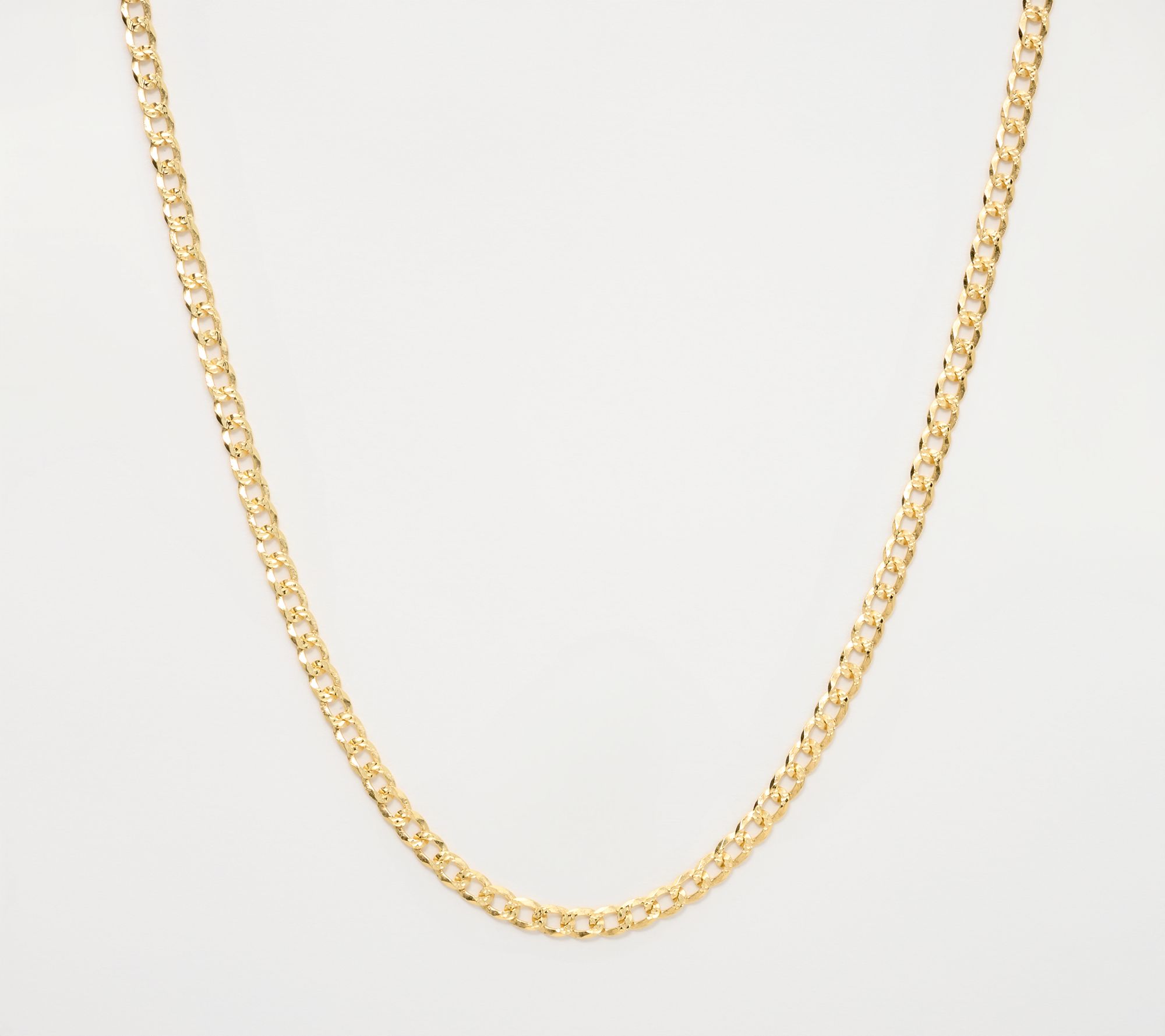 David Markstein Sterling Silver Luxe D/C Curb Necklace, 18"