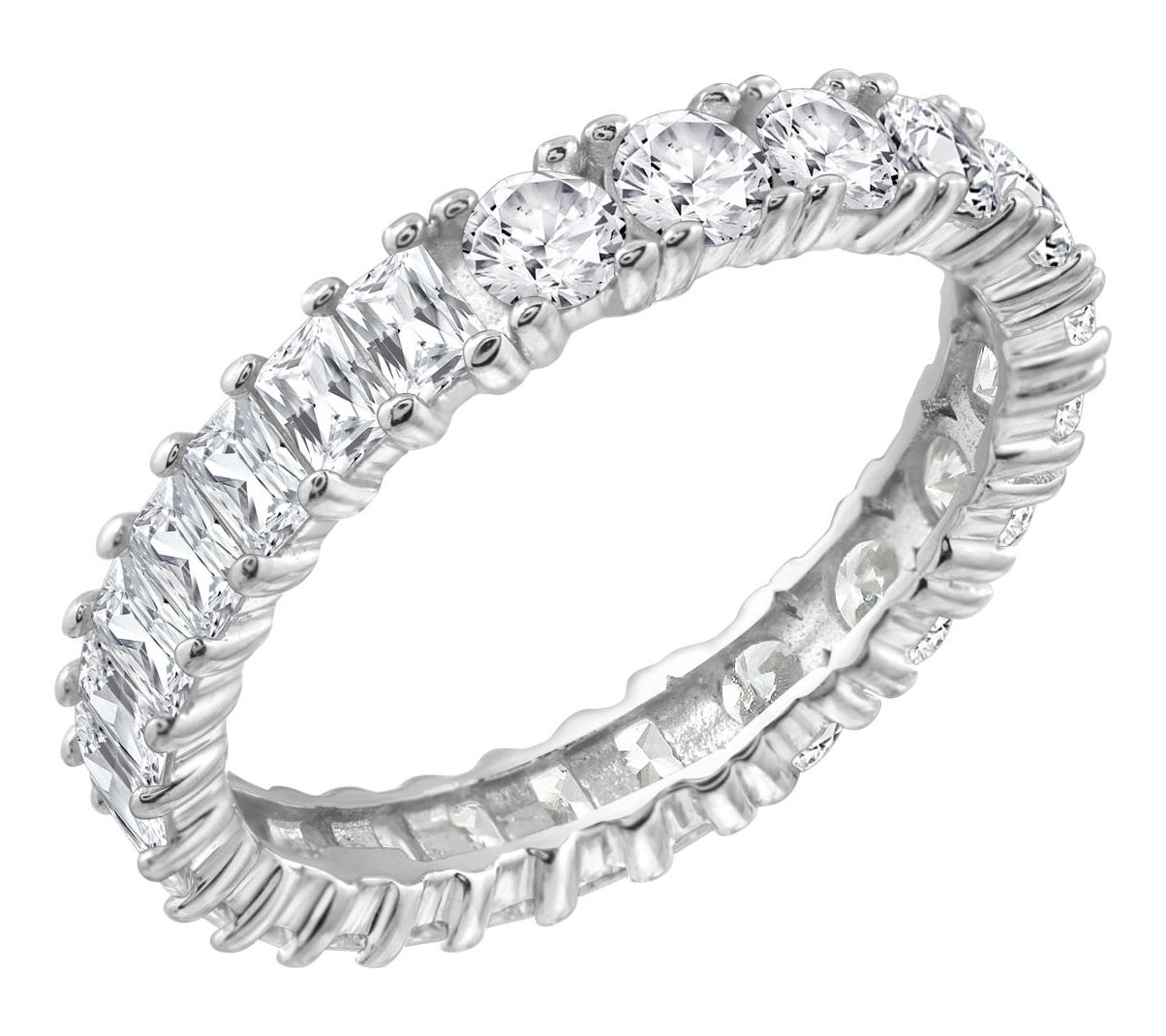 Diamonique 2.64 cttw Mixed Cut Band Ring