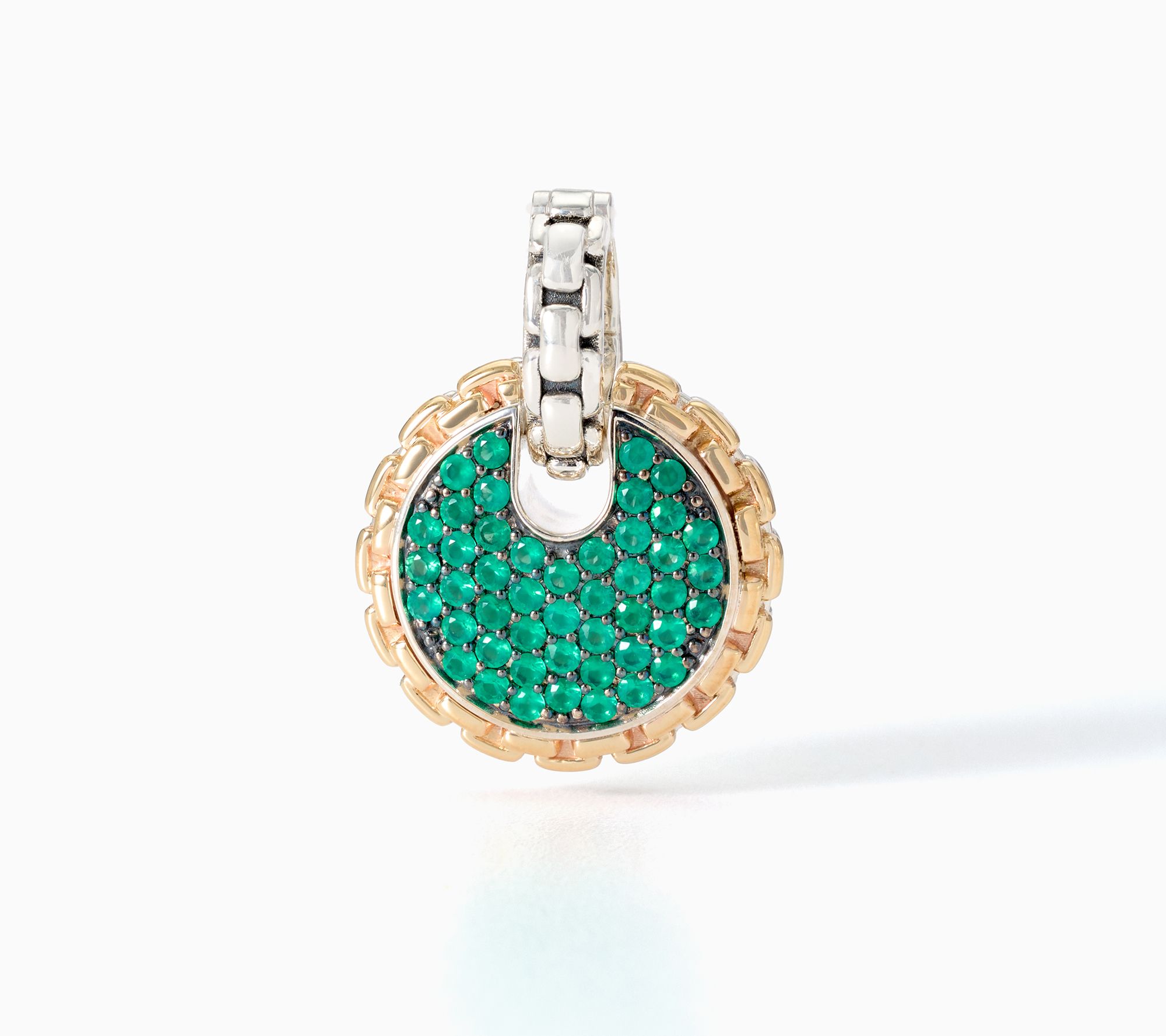 JAI Sterling Silver & 14K Gold Pave Gemstone Enhancer