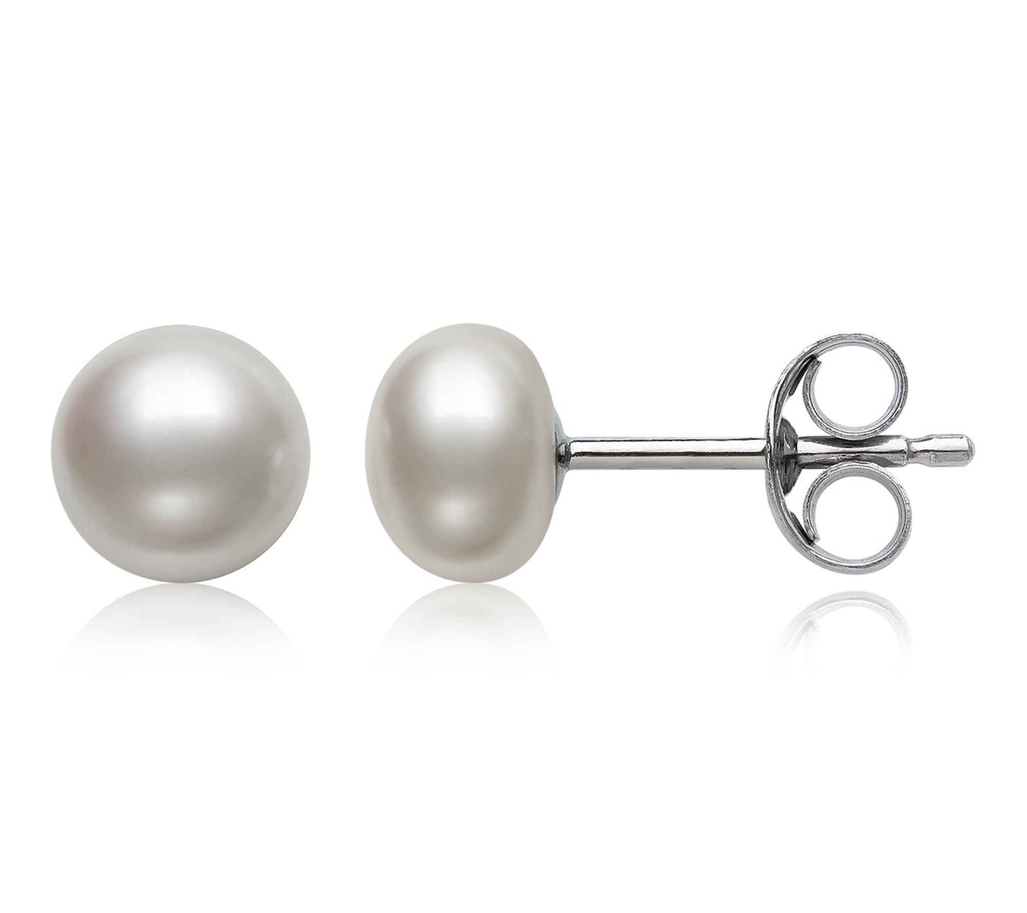 Amour De Pearl 5-6mm Cultured Pearl Stud Earrings, Sterling