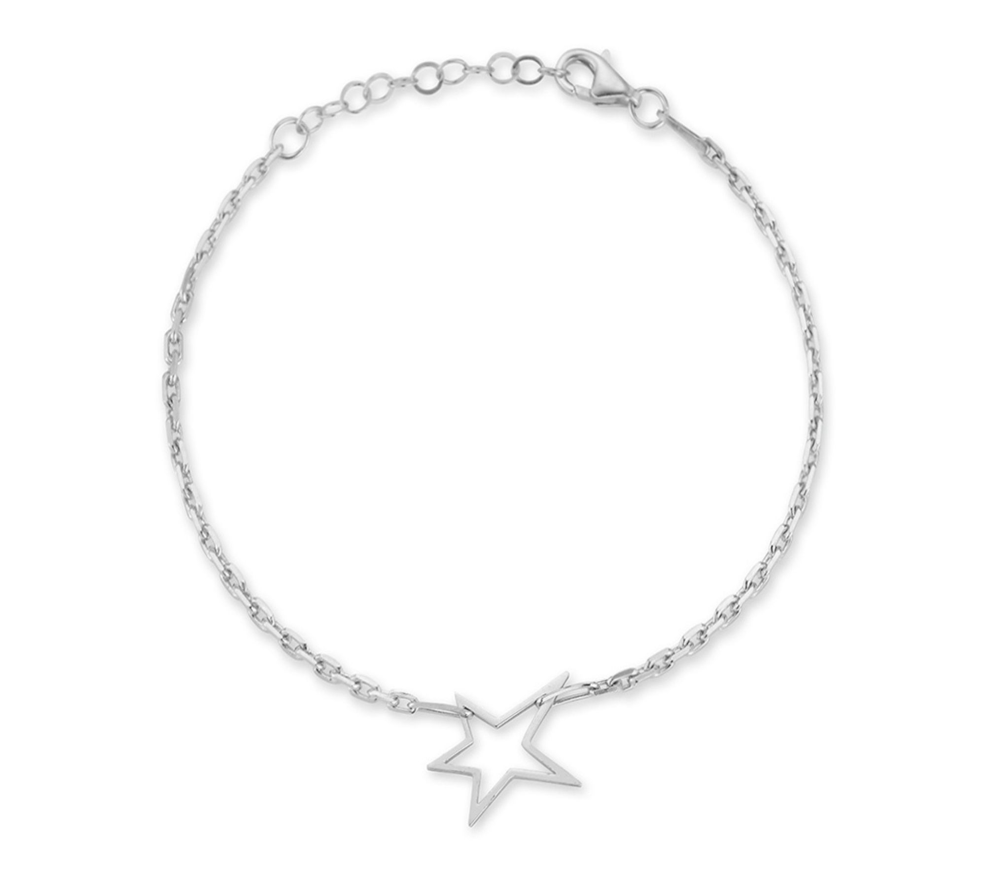 Sterlina Silver Open Star Bracelet, Sterling