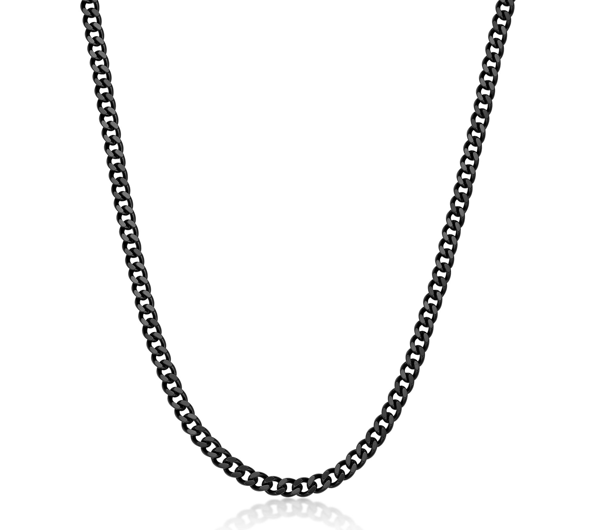 LYNX Men's Stainless Steel 6MM Curb Chain Necklace