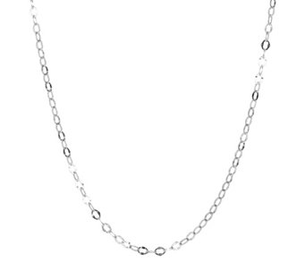 Italian Gold 18" Hammered Rolo Link Necklace, 10K 1.4g