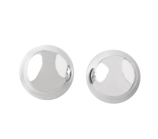 UltraFine Silver Polished 20mm Button Earrings