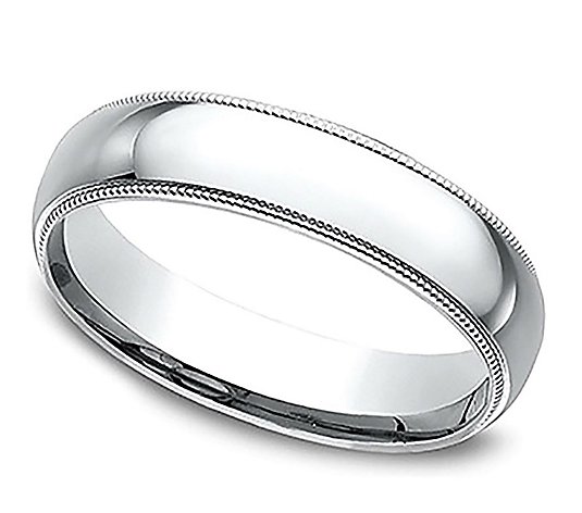Sterling Silver Milgrain 4MM Unisex Wedding B and Ring