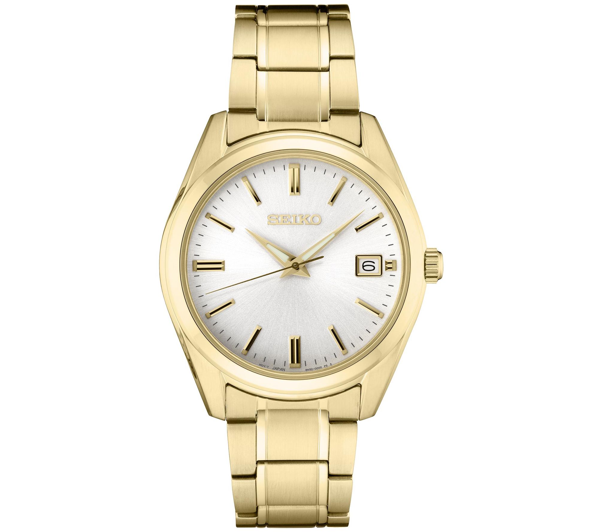 Seiko Men s Essentials Goldtone Stainless St eel Watch QVC