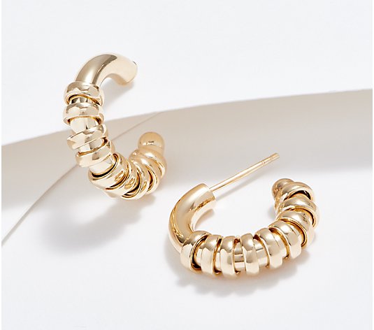Adorna Hoop Earrings, 14K Gold
