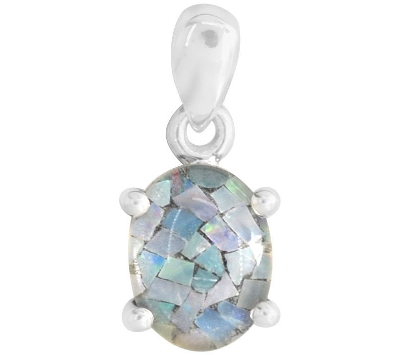 Sterling Silver Triplet Opal Pendant
