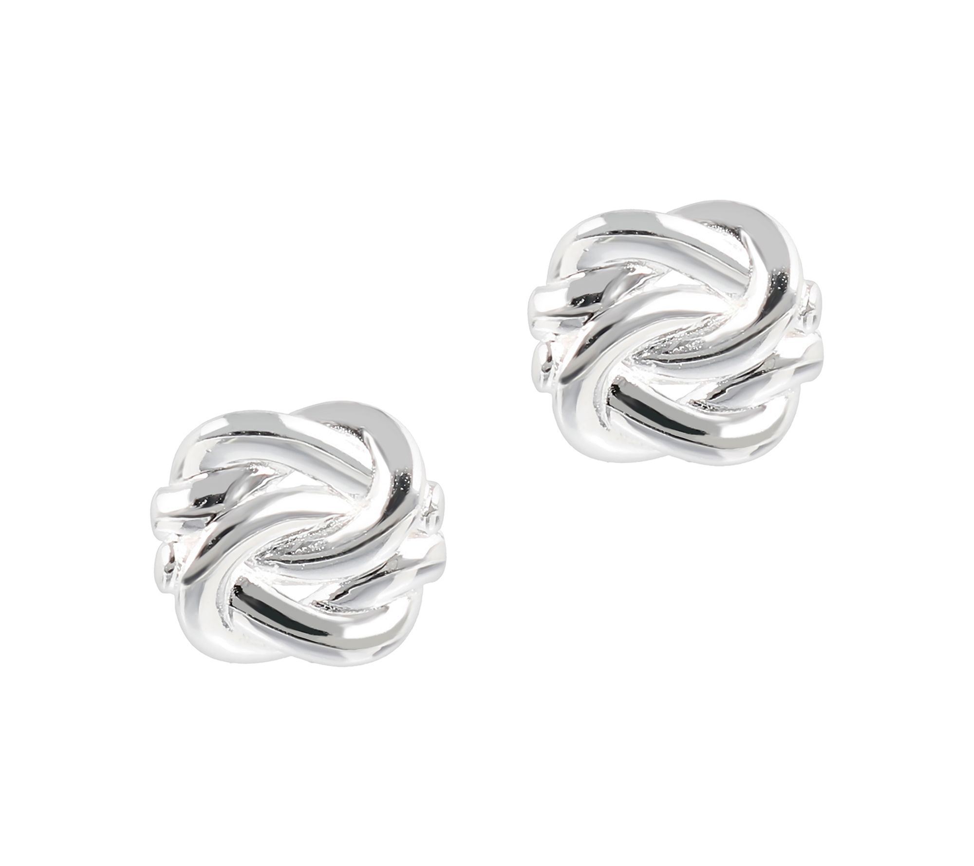 UltraFine Silver Polished Knot Stud Earrings