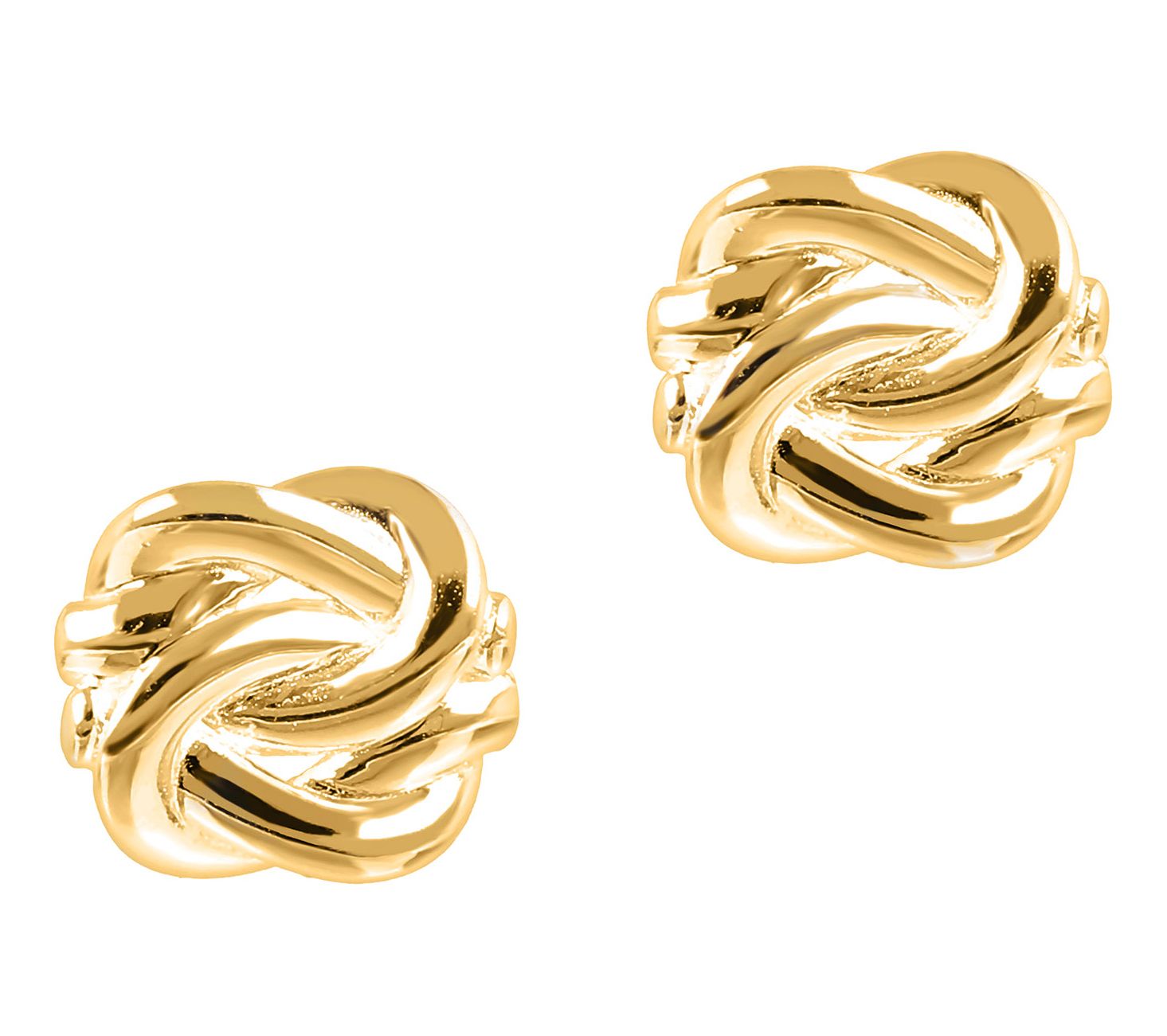 UltraFine Silver Polished Knot Stud Earrings