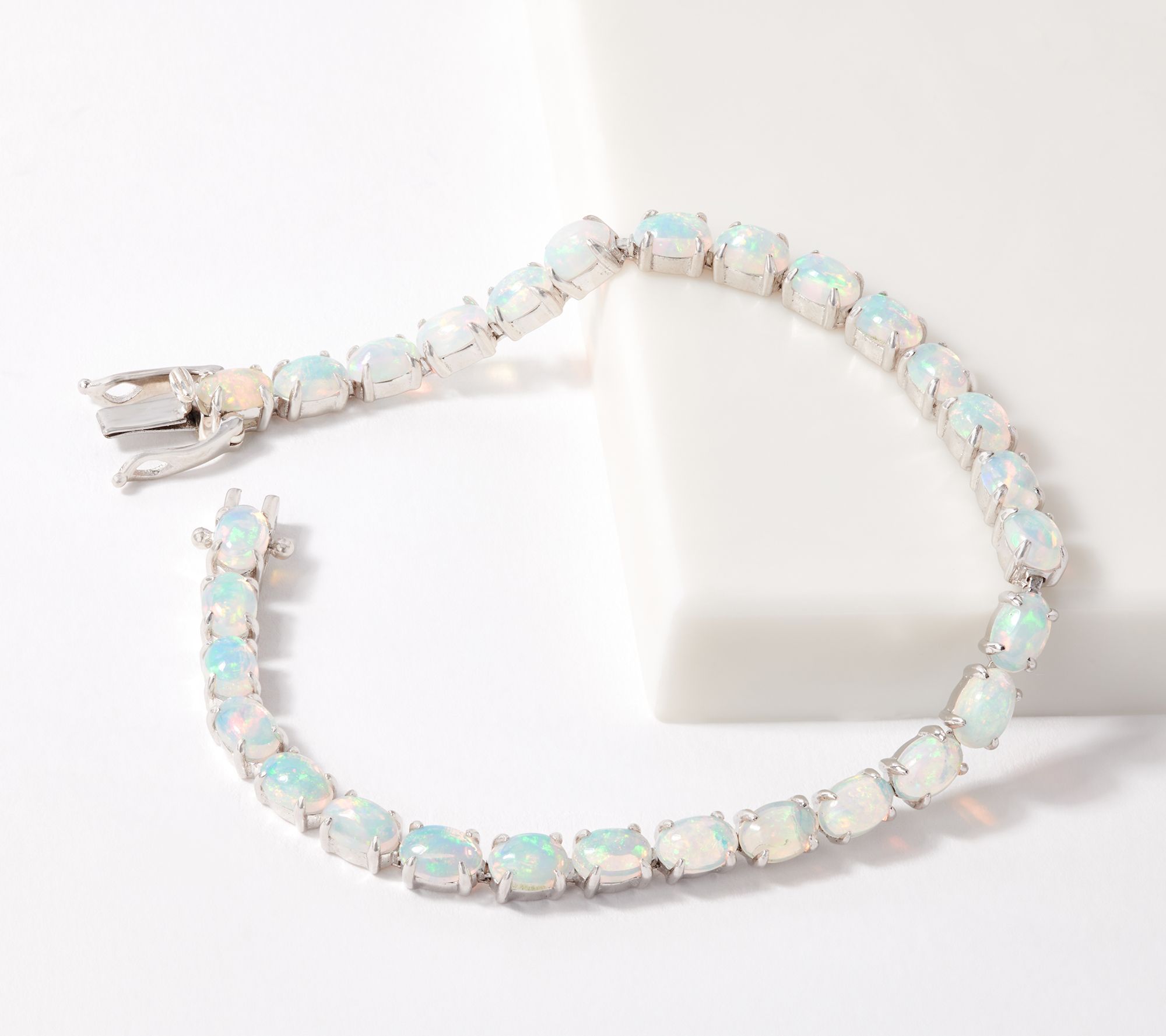 "As Is" Ethiopian Opal Gemstone Sterling Silver Bracelet