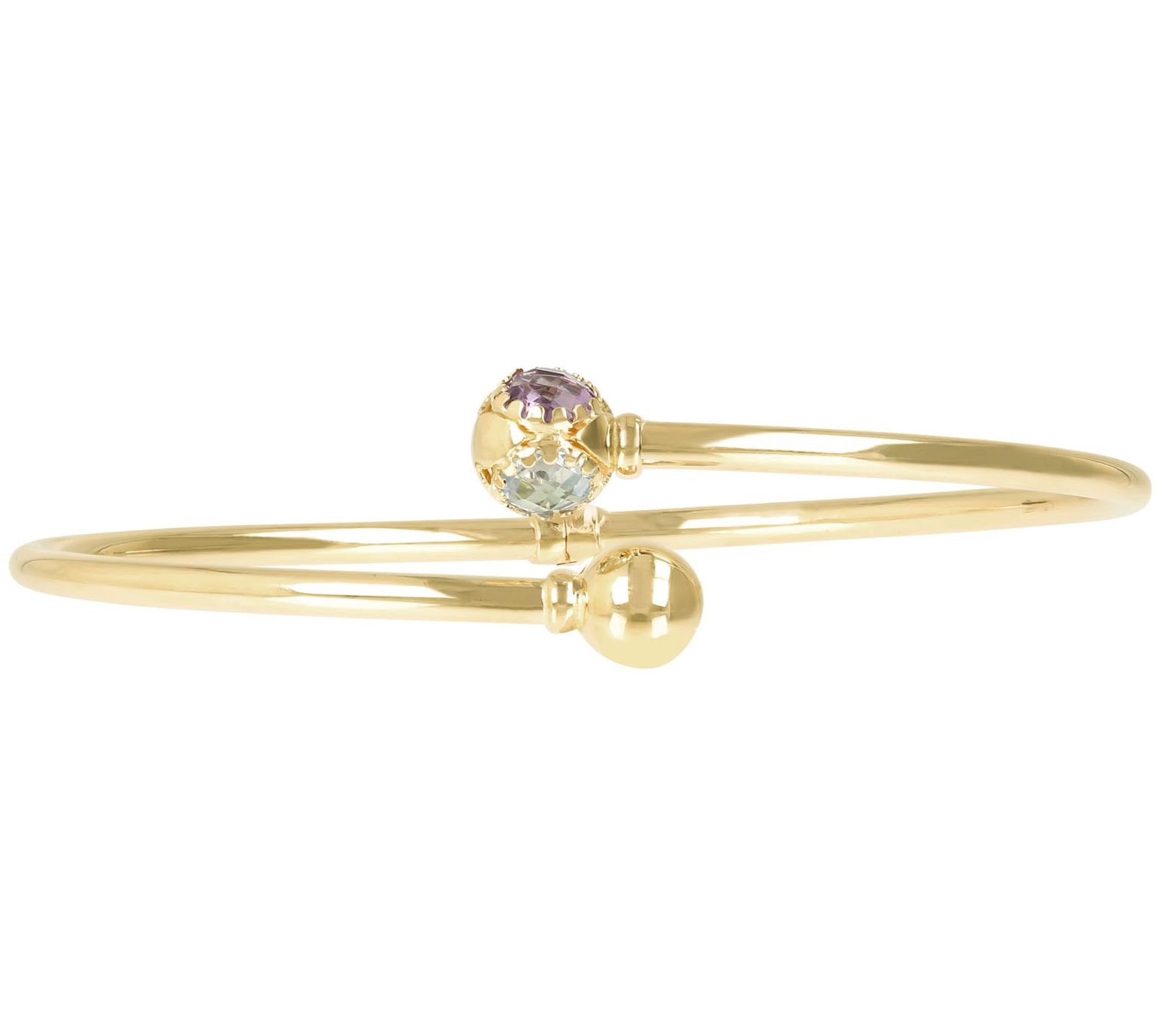 Arte d'Oro 2.40 cttw Multi-Gemstone Bangle, 18K Gold