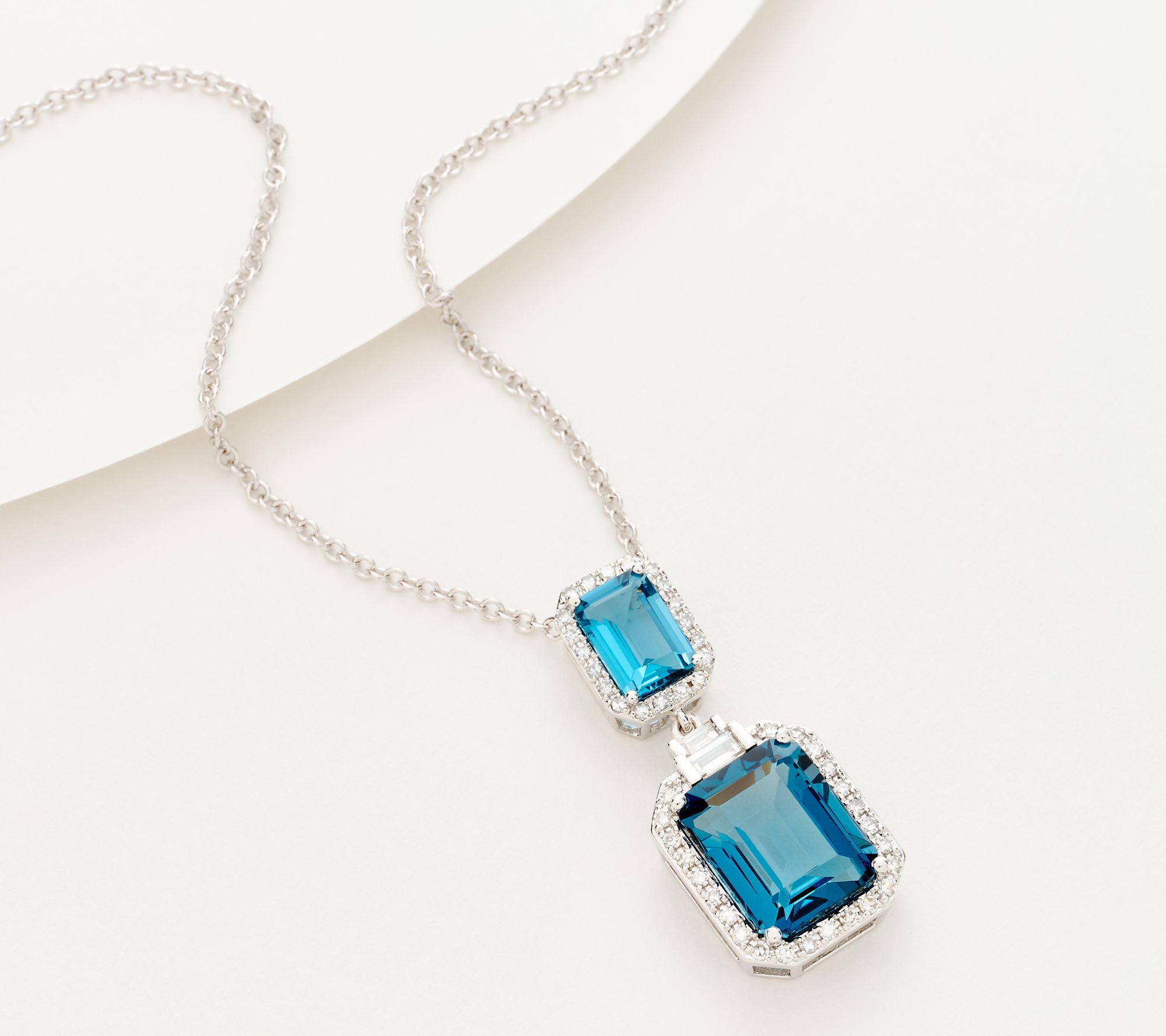 Swiss blue topaz on sale necklace