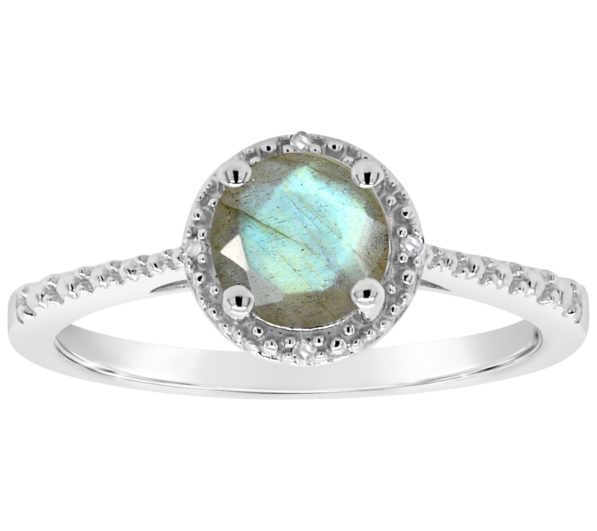 Affinity Gems Round Gemstone & Diamond Accent Ring, Sterling