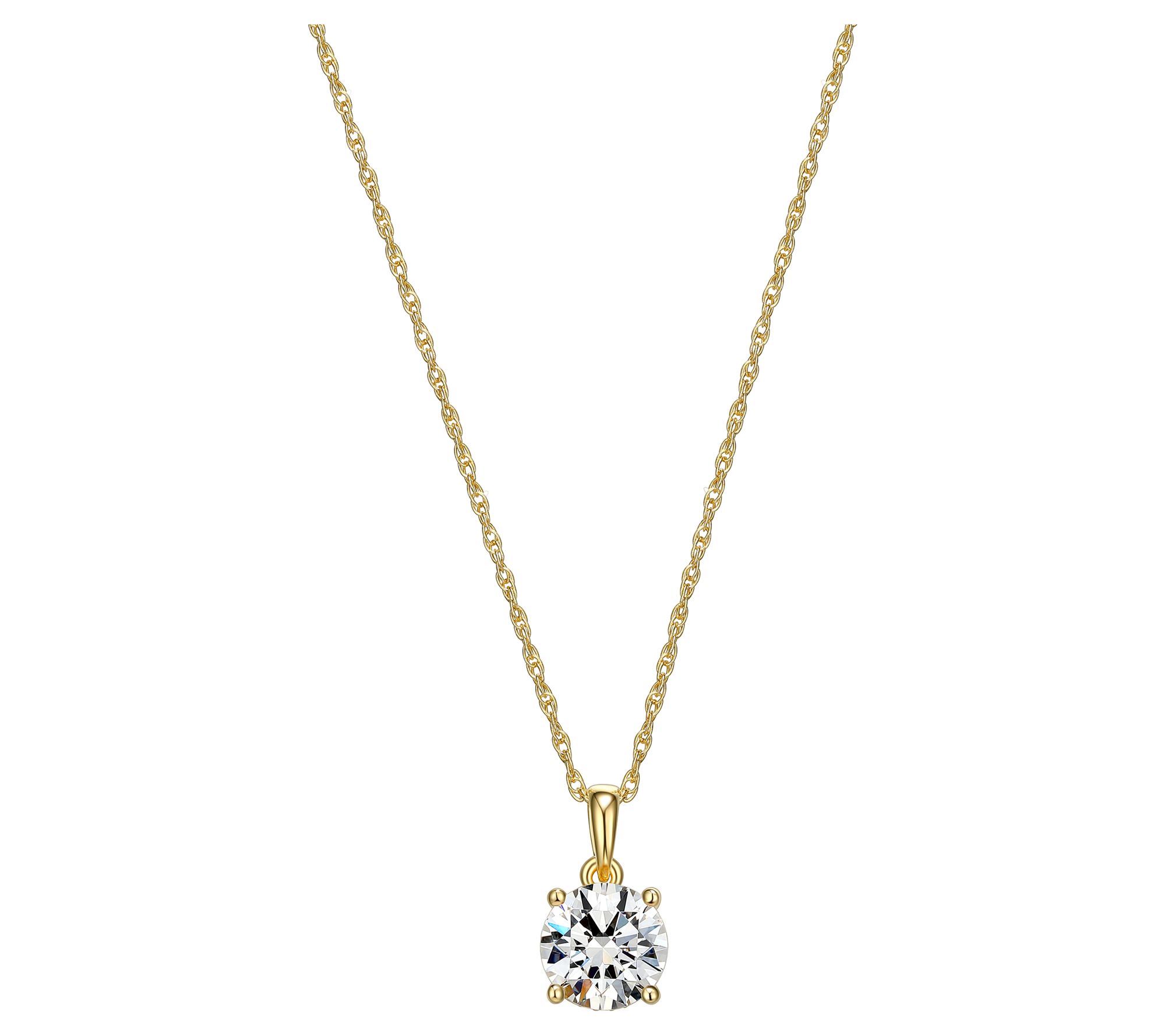 Sterling Silver 2.15 cttw Moissanite Pendant w/ Chain
