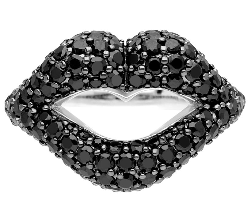 Margo Manhattan Sterling Silver Black Spinel Bisoux Ring