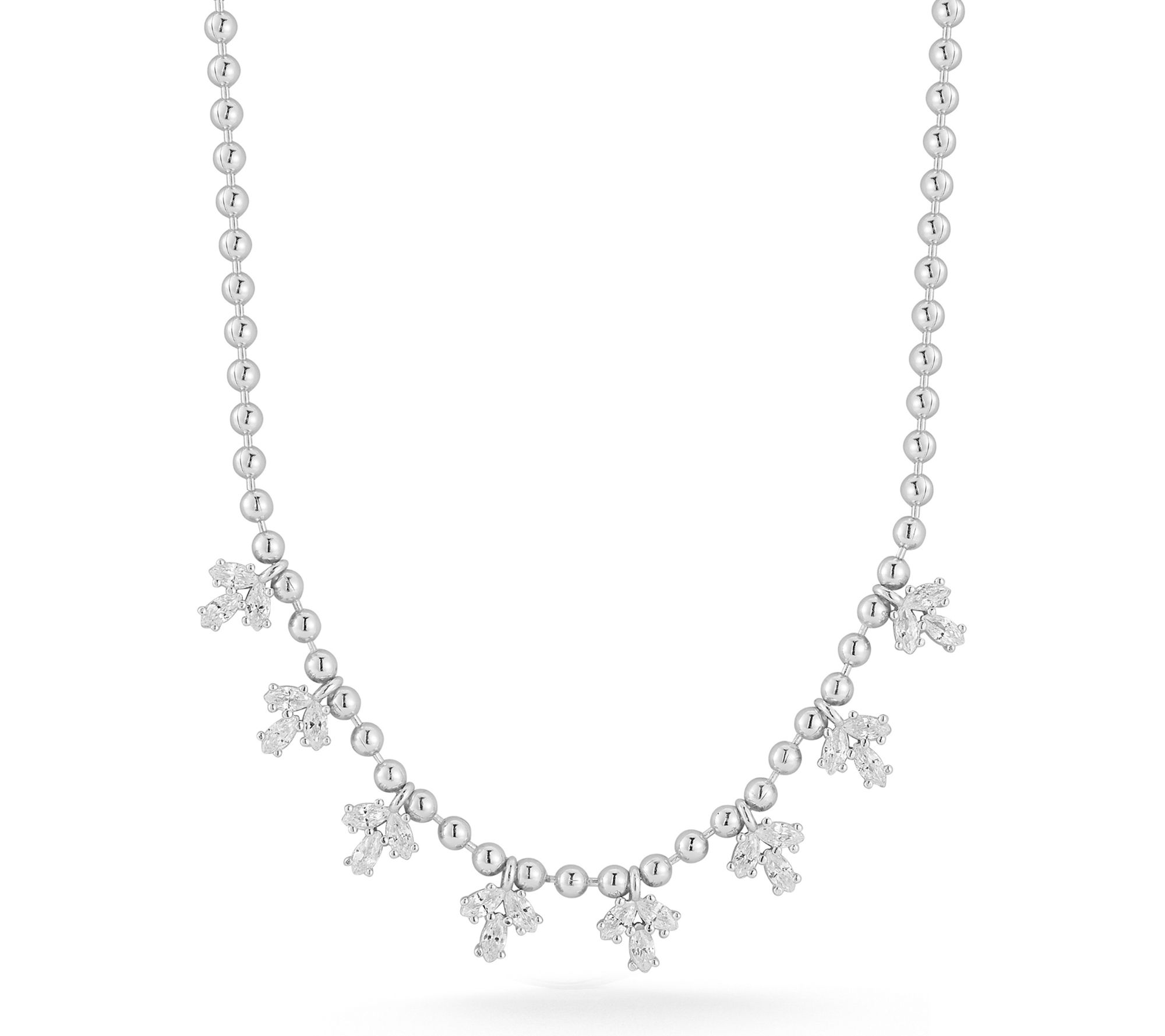 Rachel Zoe Marquise Charm Necklace, Sterling