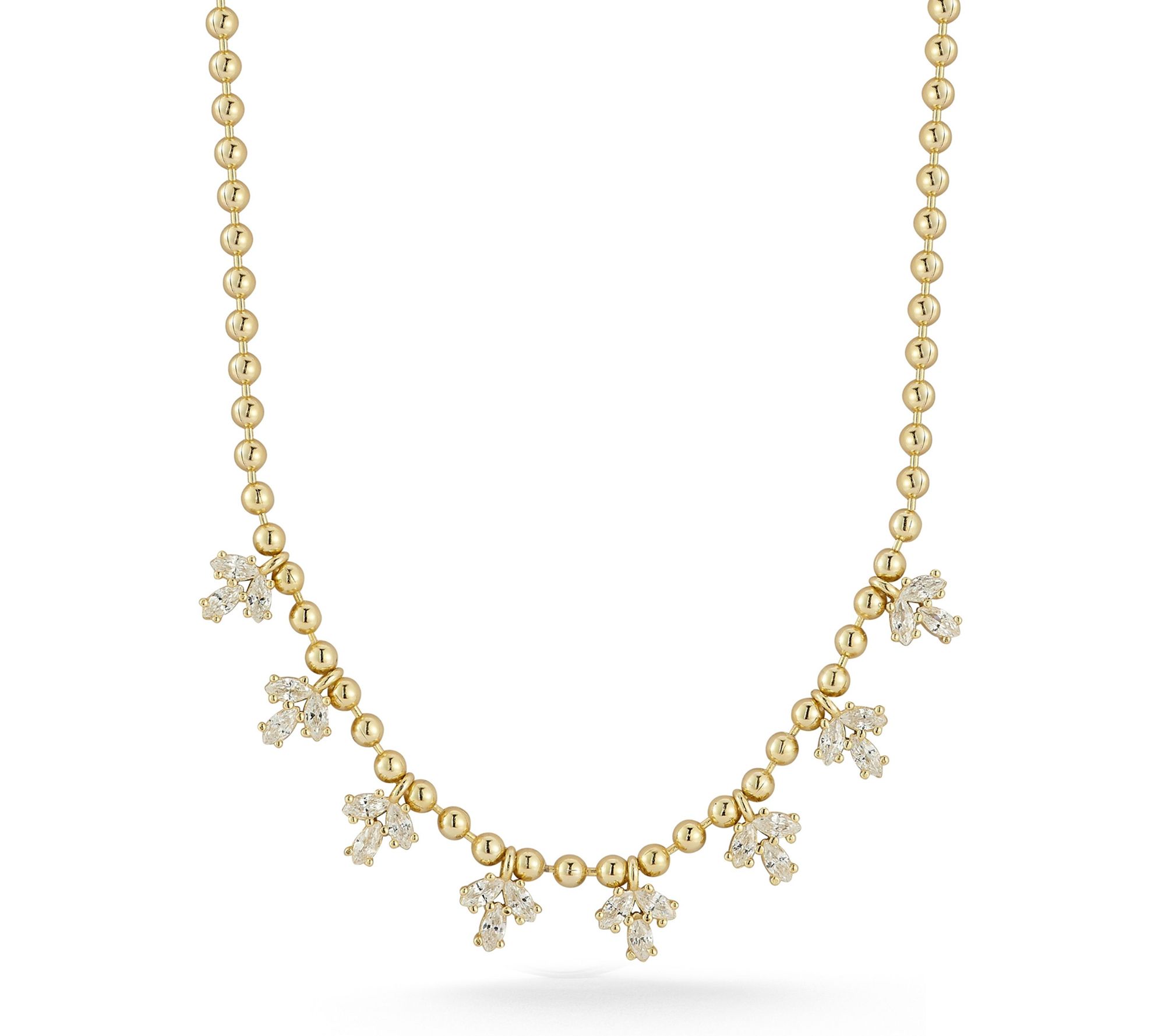 Rachel Zoe Marquise Charm Necklace, Sterling