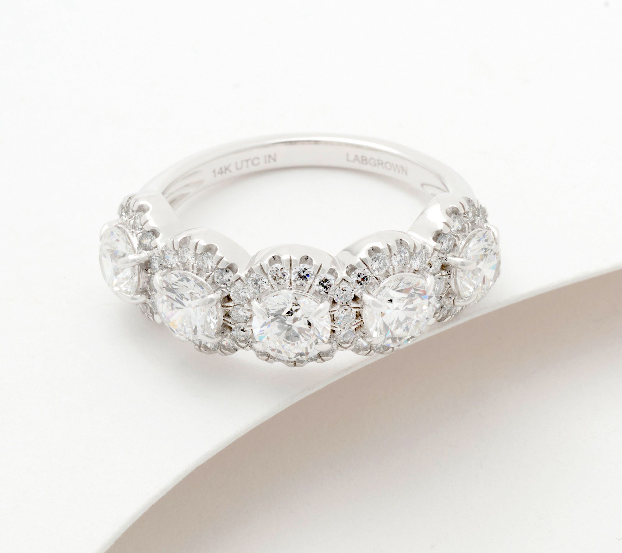 Fire Light Lab Grown Diamond 2.50 cttw 5-Stone Ring, 14K Gold