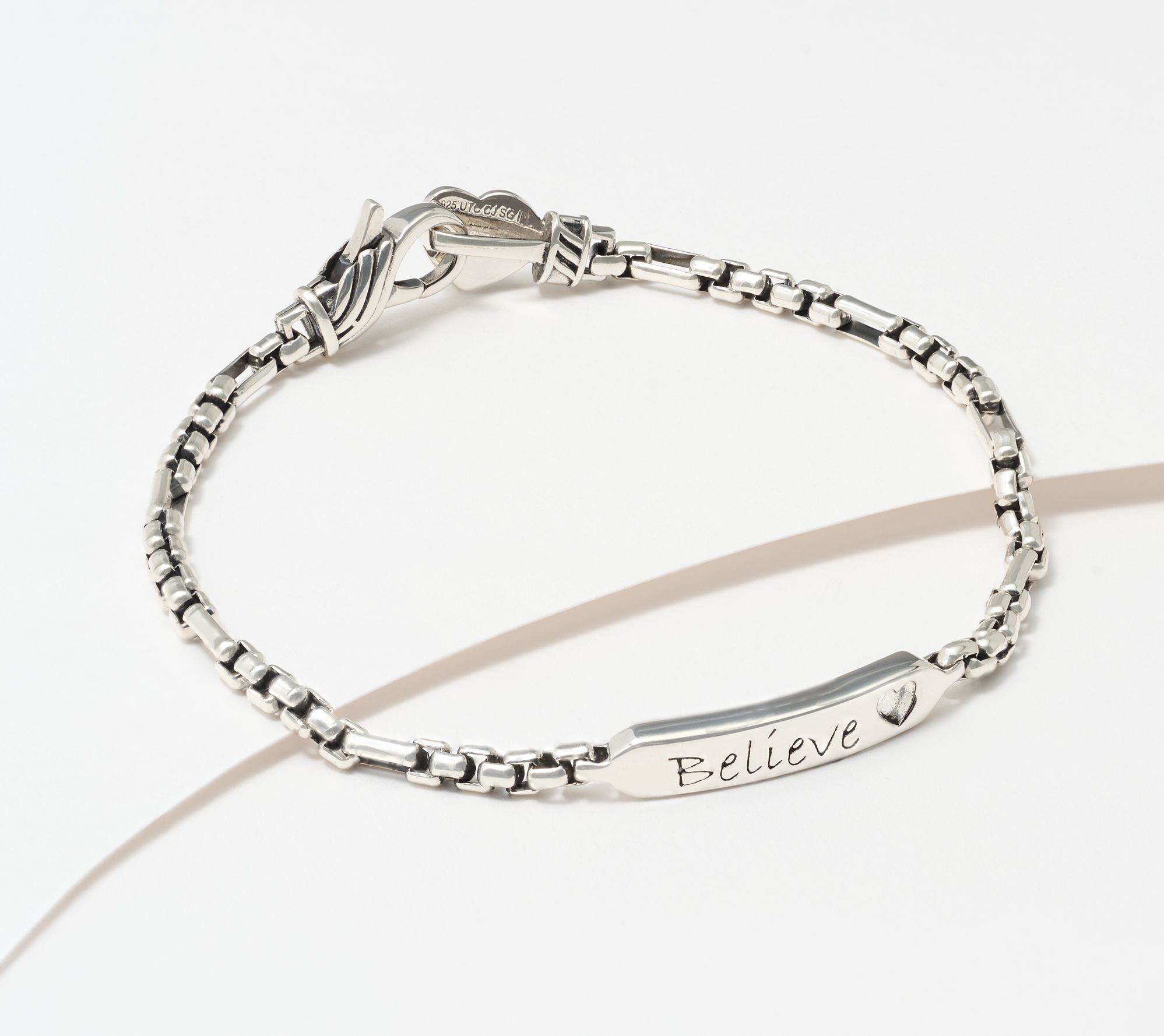 Christian James by Scott Grimes Sterling Silver Message Luciano Bracelet 9.0g