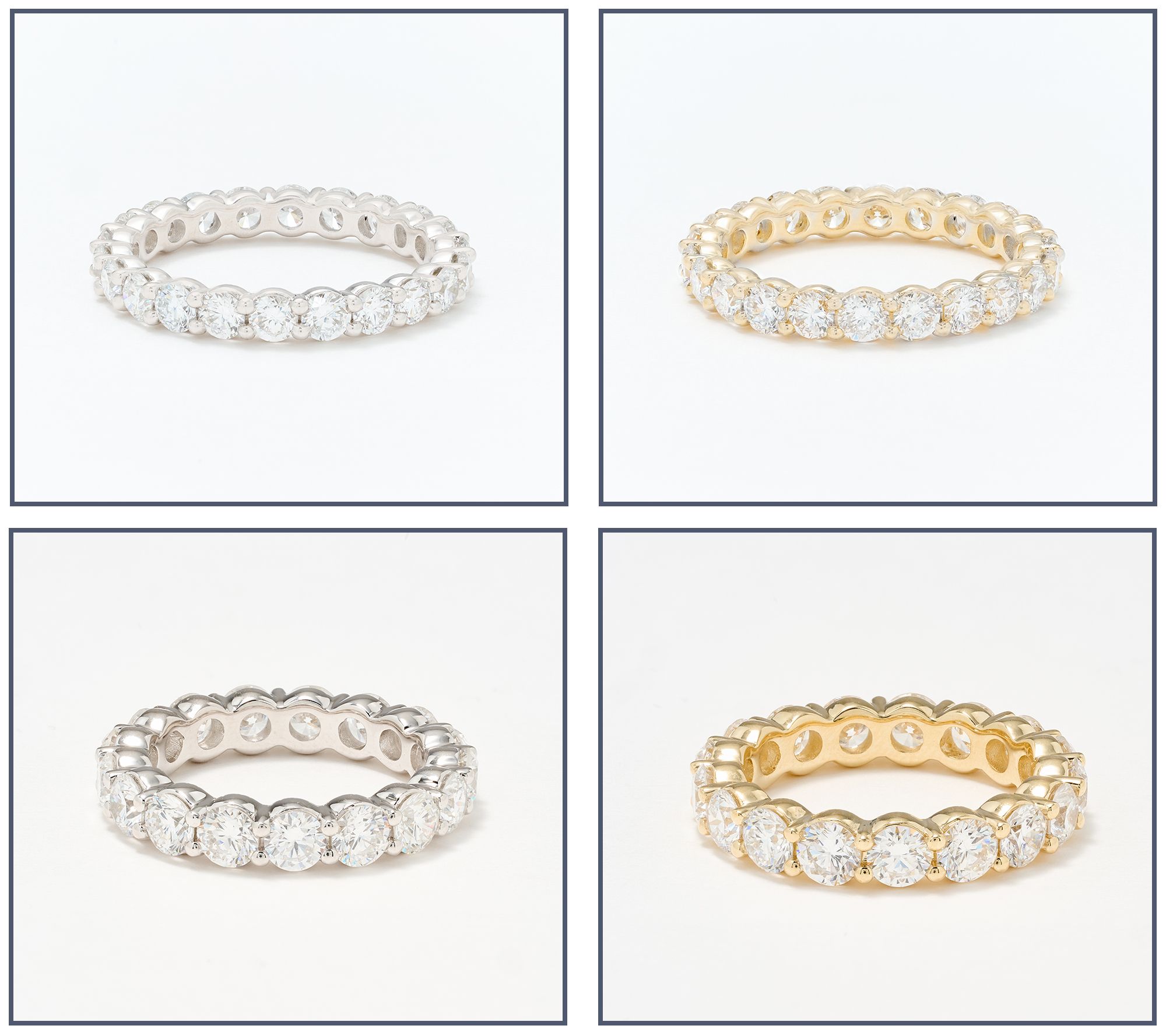 Fire Light Lab Grown Diamond Eternity Band Ring, 14K 2, 3, 4, 5cttw
