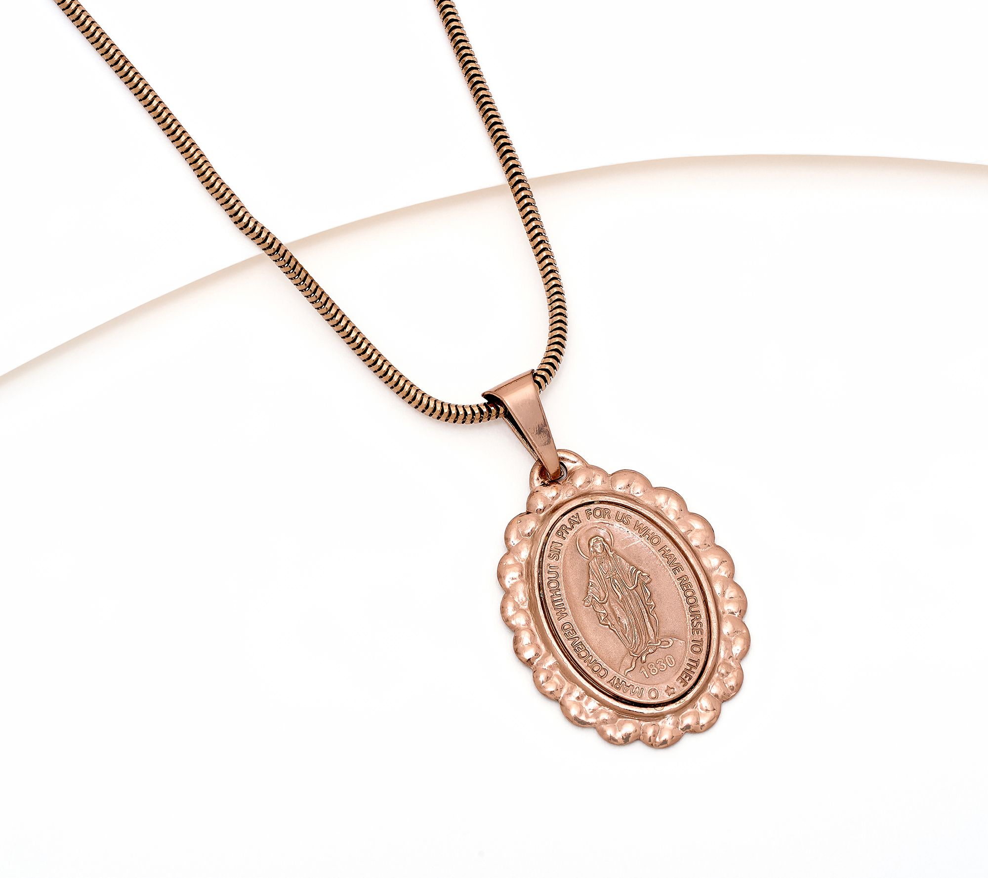 "As Is" David Markstein Sterl Silver Oval Miraculous Medal Pendant