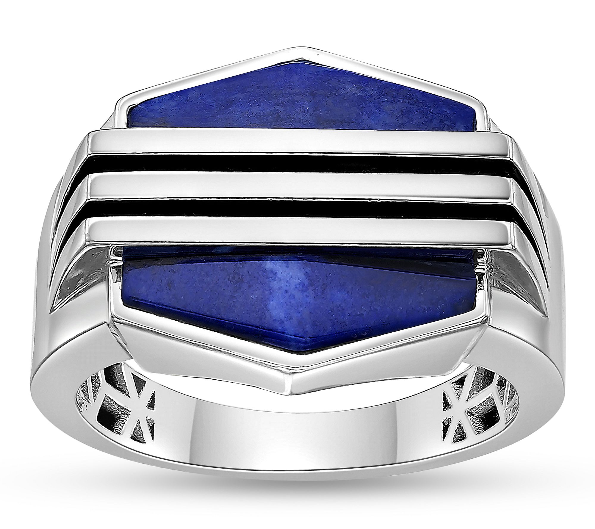 LYNX Men's Sterling Silver Lapis Ring