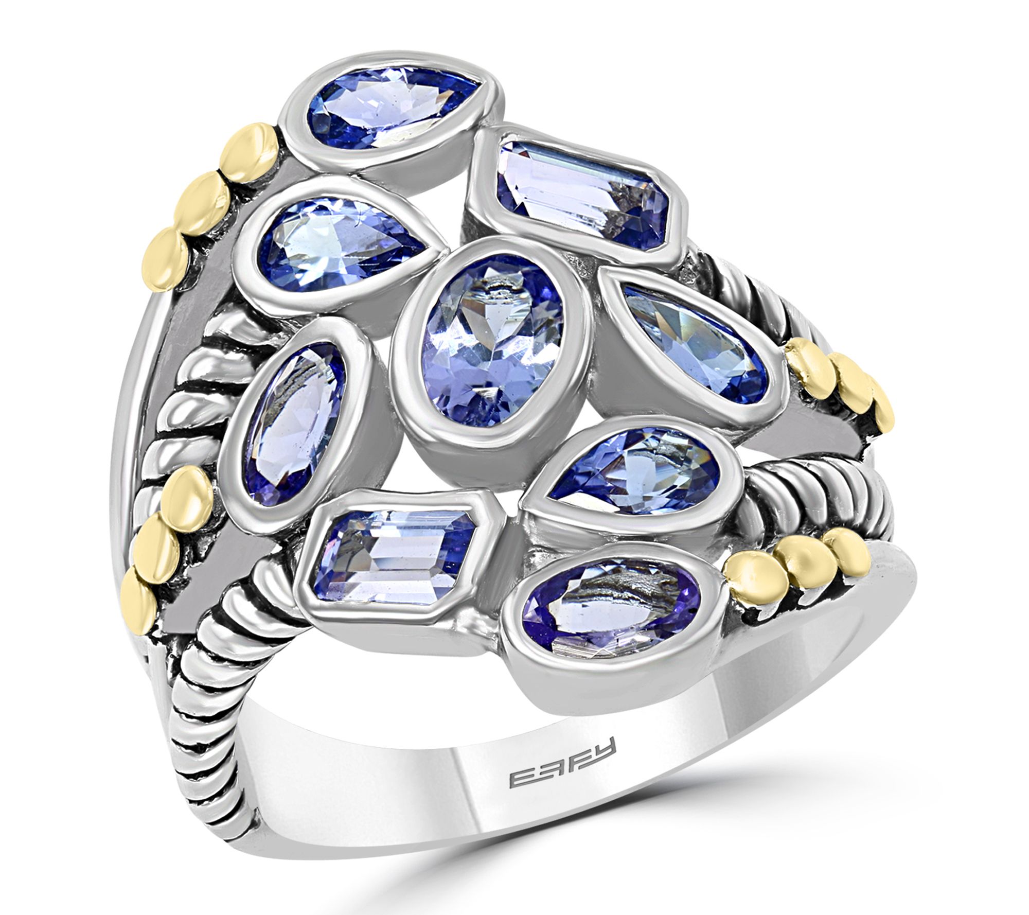 Effy Tanzanite Ring, Sterling Silver & 18K Gold
