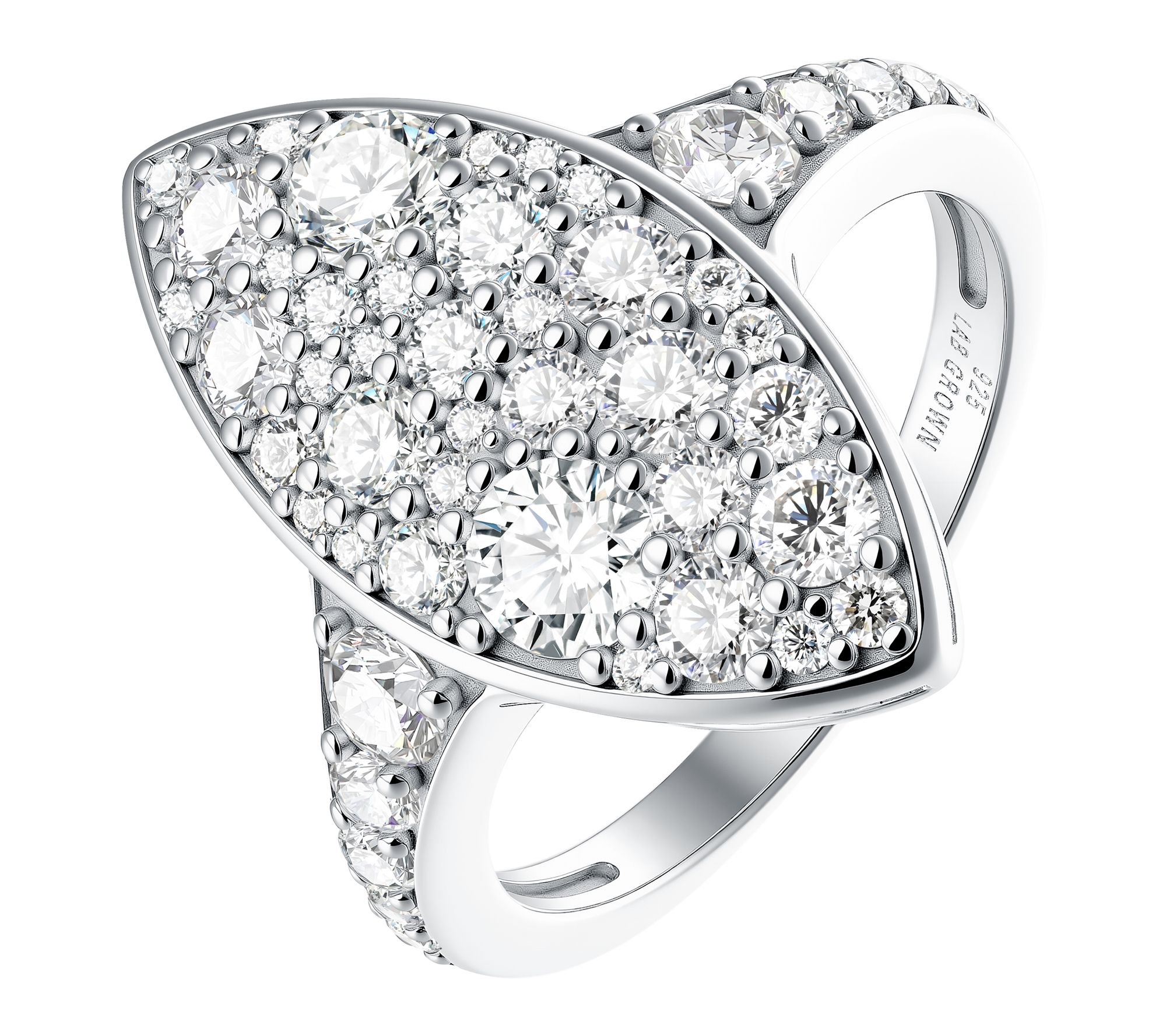 Diamonique x Jennifer Miller Cobble Stone Ring,Sterling