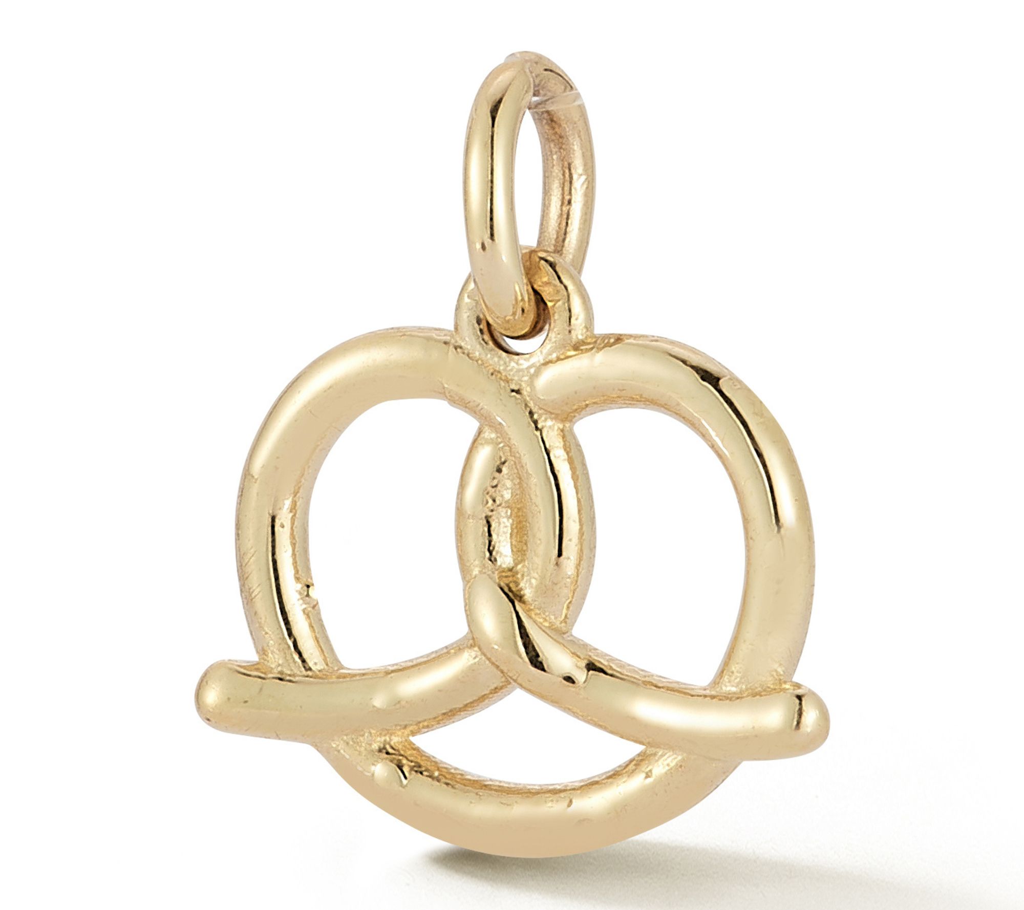  Italian Gold Pretzel Pendant, 14K
