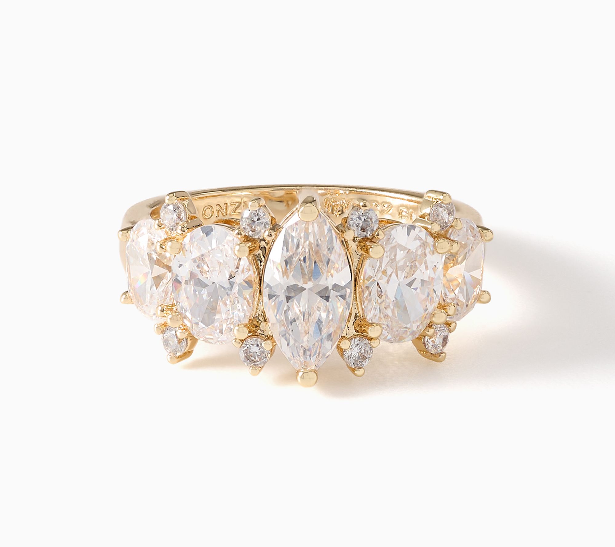 Diamonique x Kathy Levine Dynamic Marquise & Oval Bronze Ring