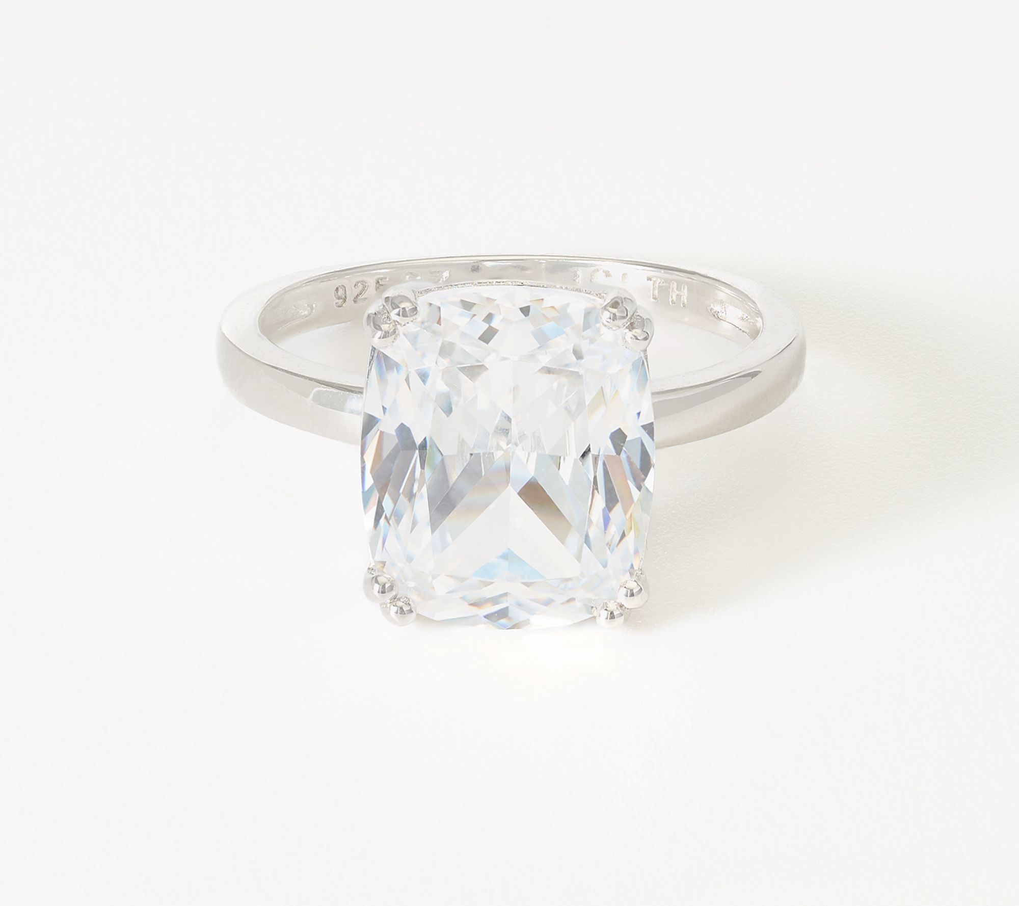 Diamonique x Jennifer Miller Choice of Cut Solitaire Ring, Sterling Silver