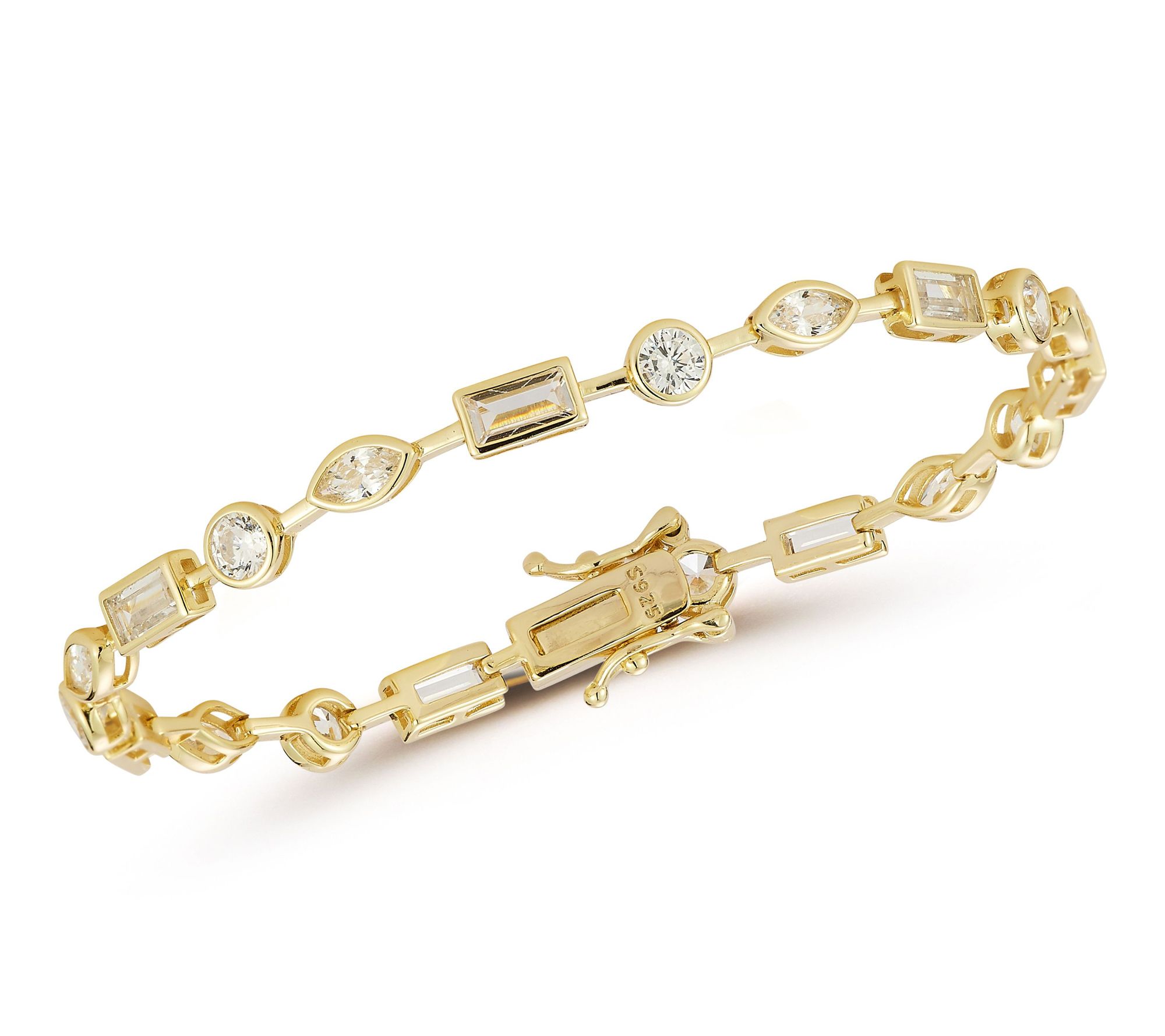 Rachel Zoe Thin Multi-Shape Tennis Bracelet, Sterling