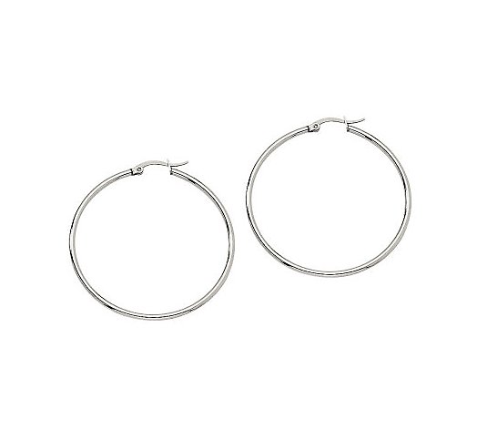 Steel by Design 1-3/4" Hoop Earrings