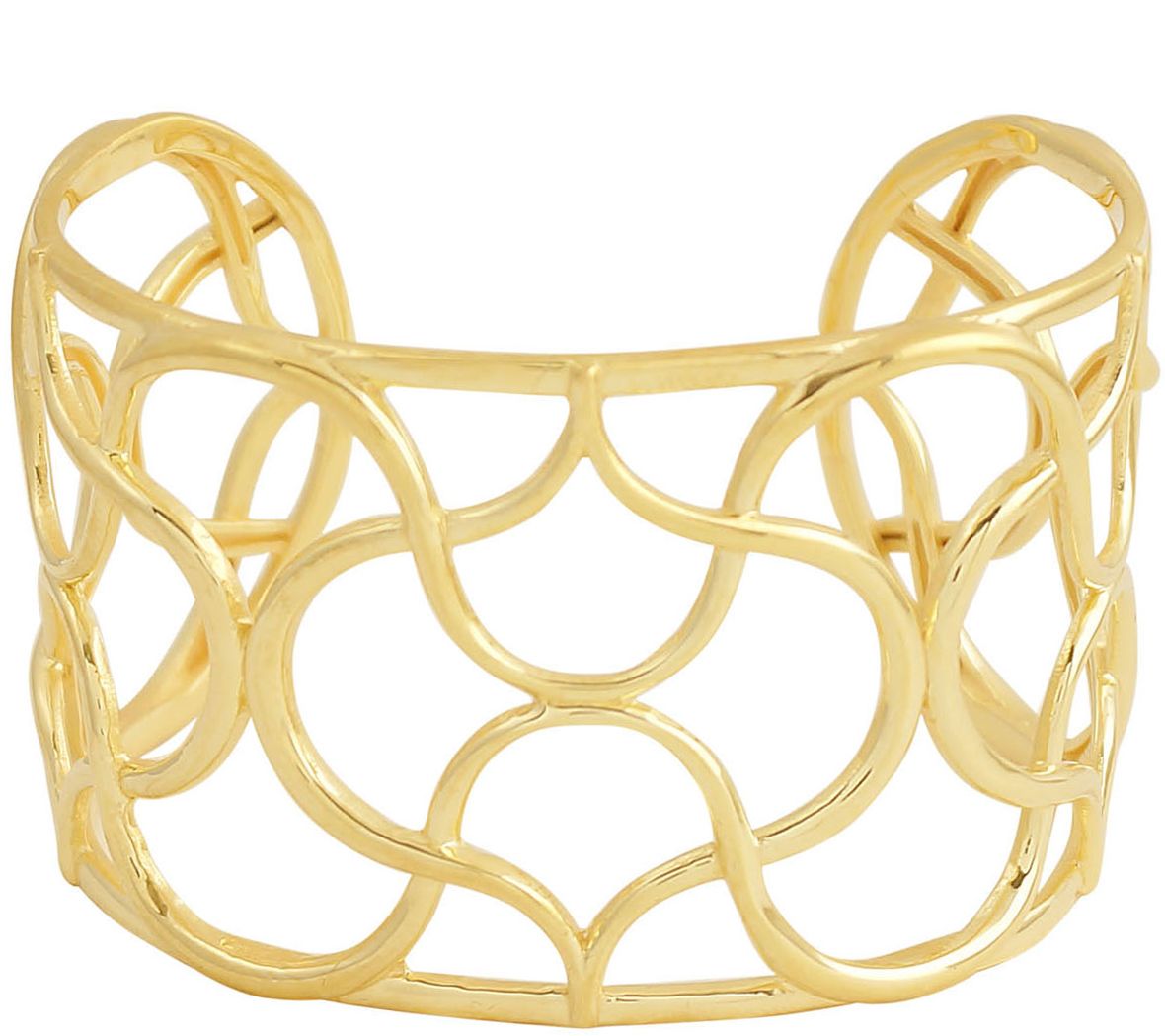 Sterling Moroccan Wave Cuff by Silver Style - QVC.com