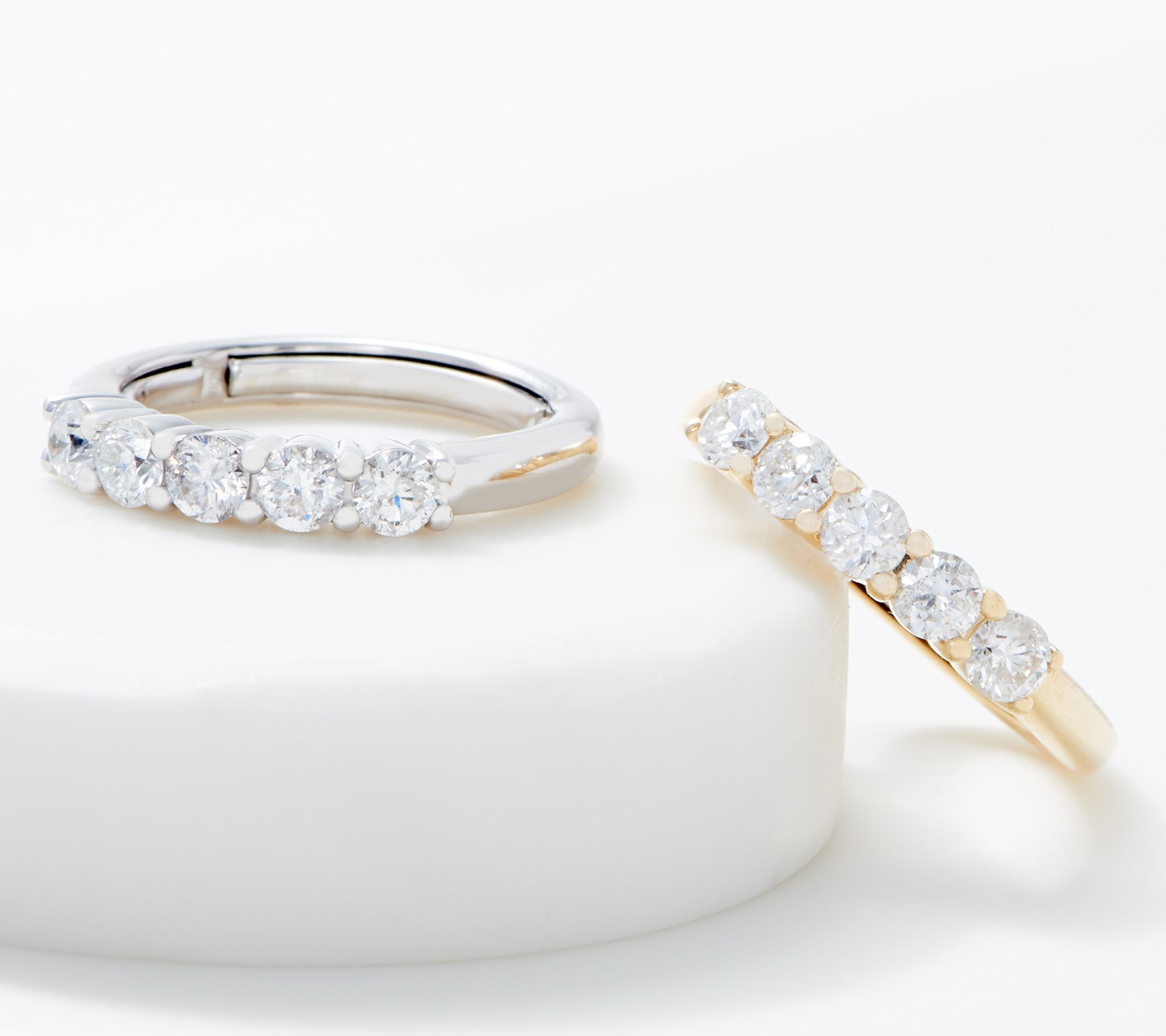 Affinity 14K Flexible 5-Stone Diamond Ring, 1.00 cttw - QVC.com