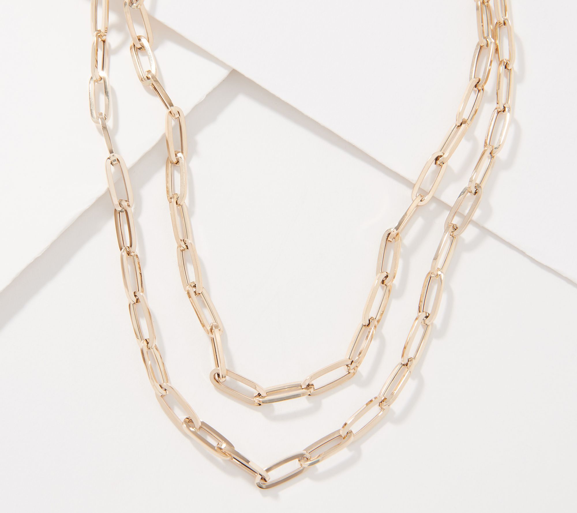EternaGold 14K Gold Paperclip Chain Necklace, 7.07.9g