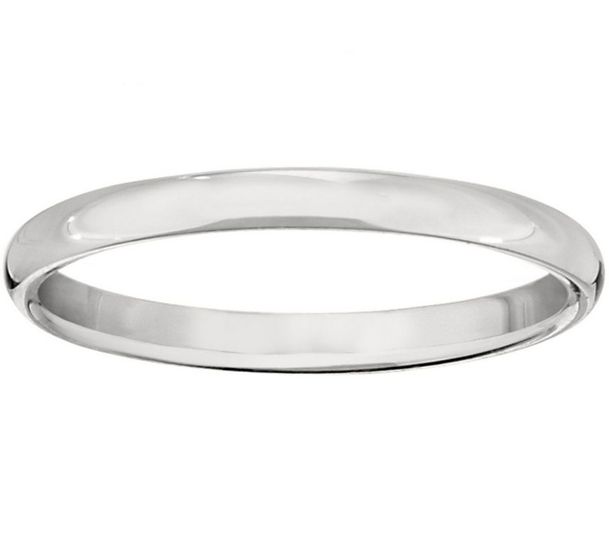 Women's 14K White Gold 2.5mm Half Round WeddingBand