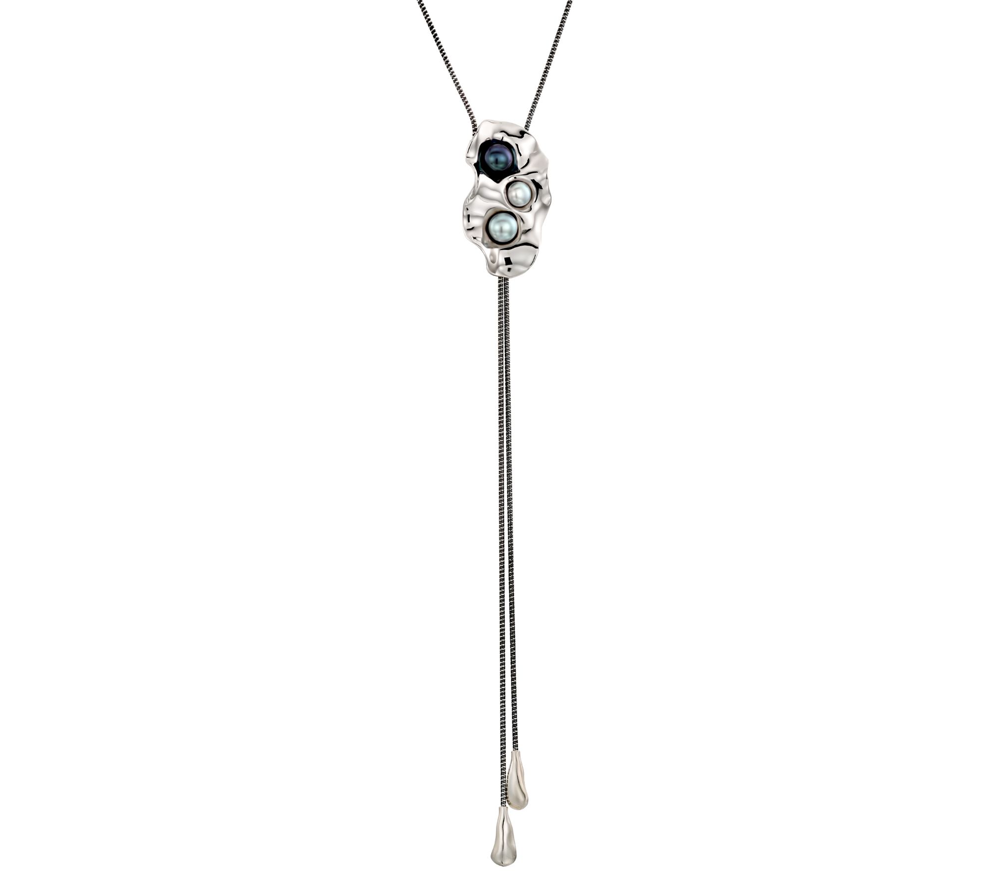 Hagit Sterling Cultured Freshwater Pearl LariatNecklace