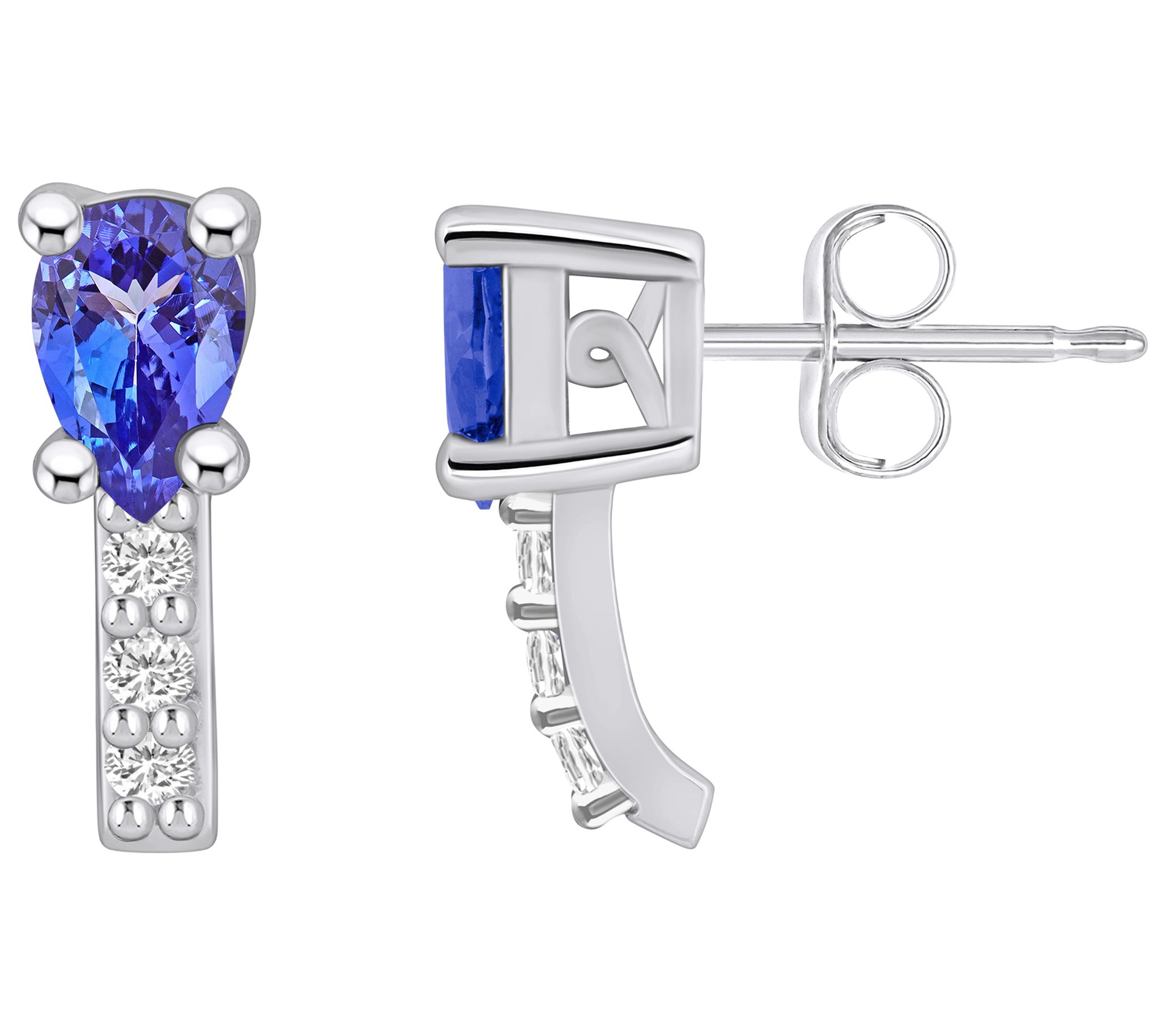 Affinity Gems Tanzanite & Diamond Accent Earrings, 14K Gold