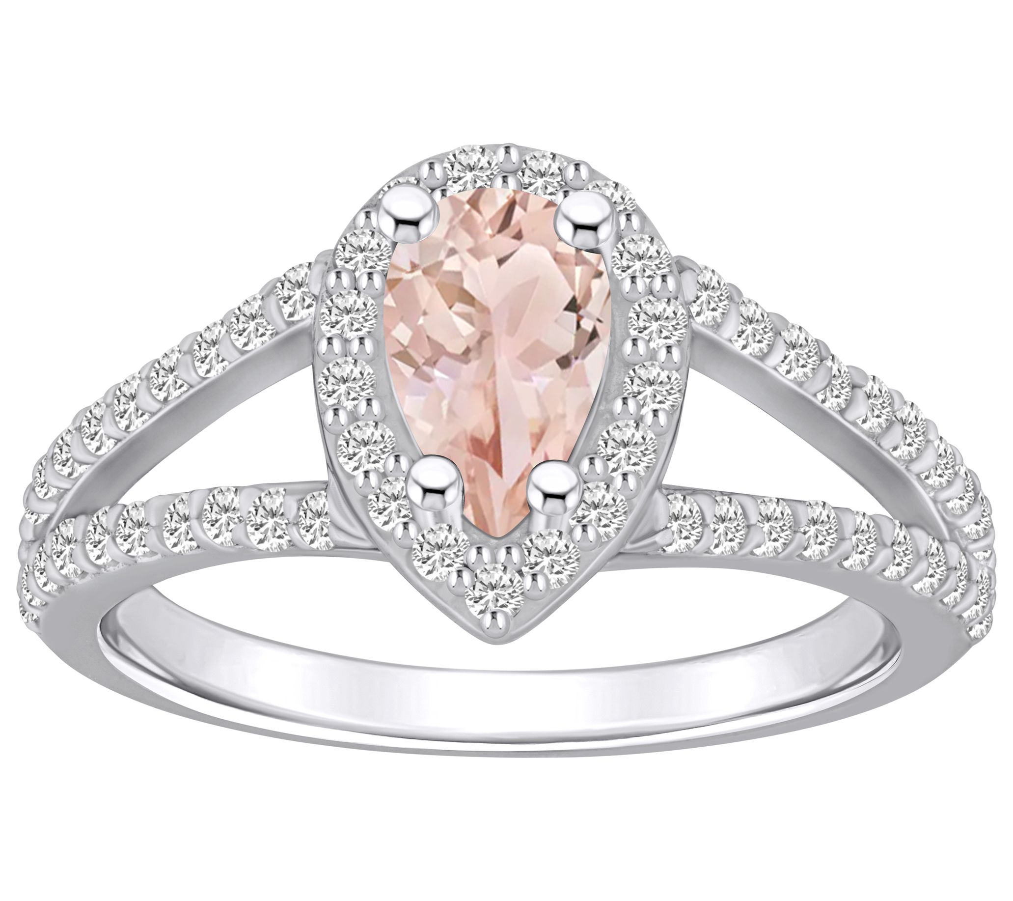 Affinity Gems Morganite & Diamond Ring, 14K Gold