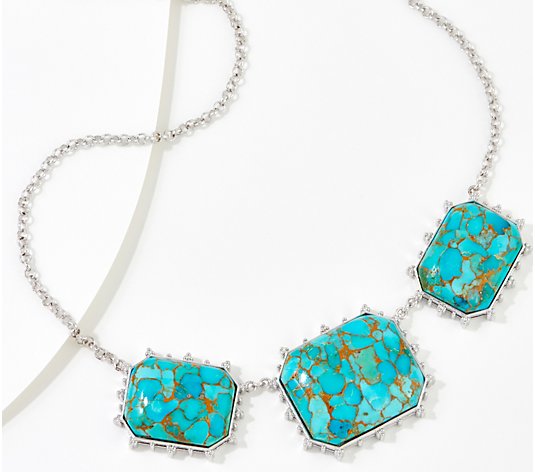 Generation Gems Sonoran Turquoise Necklace, Sterling Silver
