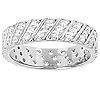 Diamonique 0.85 cttw Multi-Row Eternity Band Rng, Sterling