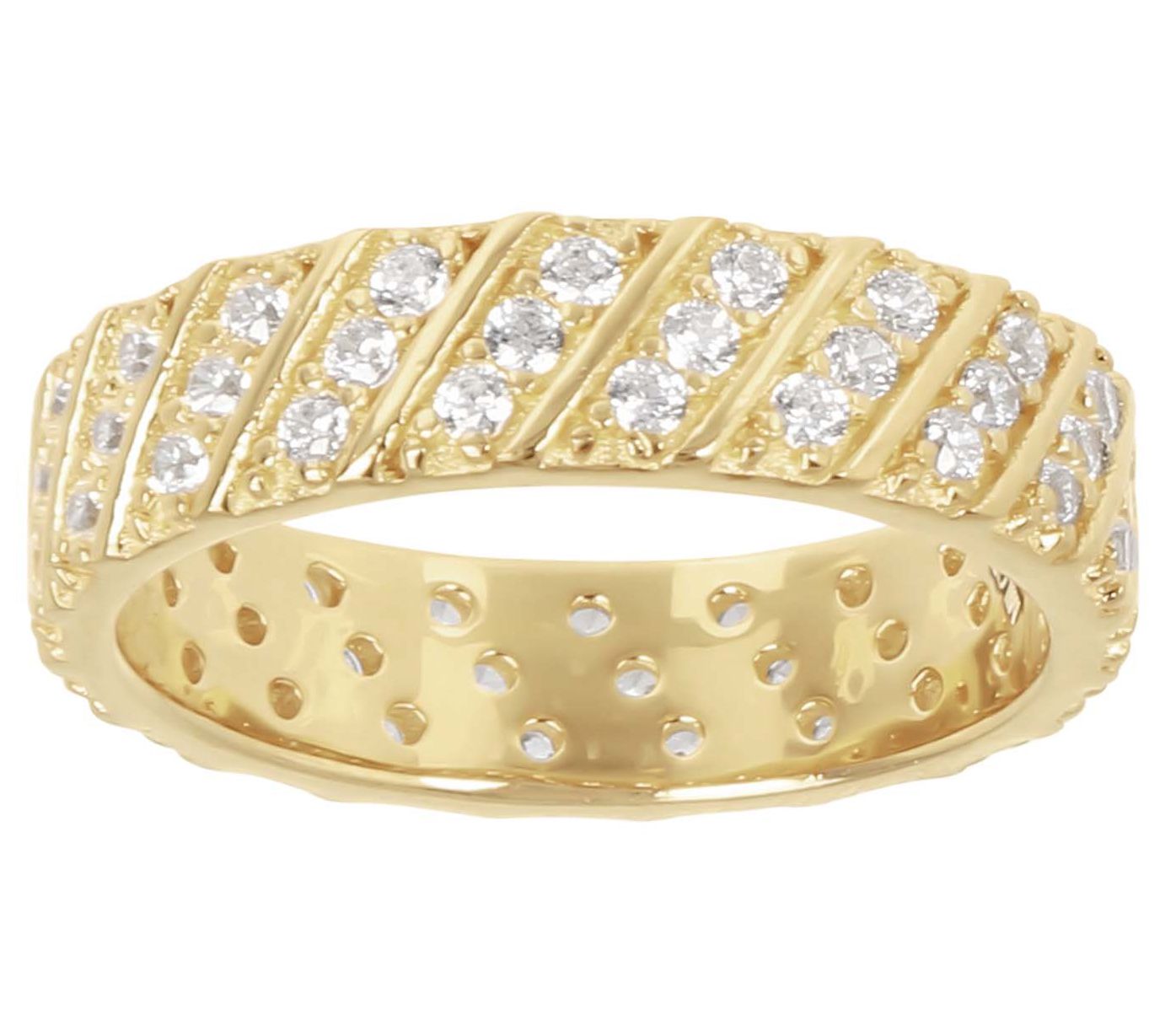 Diamonique 0.85 cttw Multi-Row Eternity Band Rng, Sterling