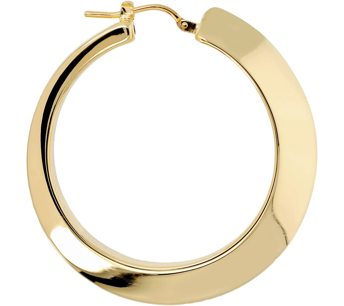 Louis Dell Olio Bronze Asymmetrical Round Hoop Earrings Qvc Com