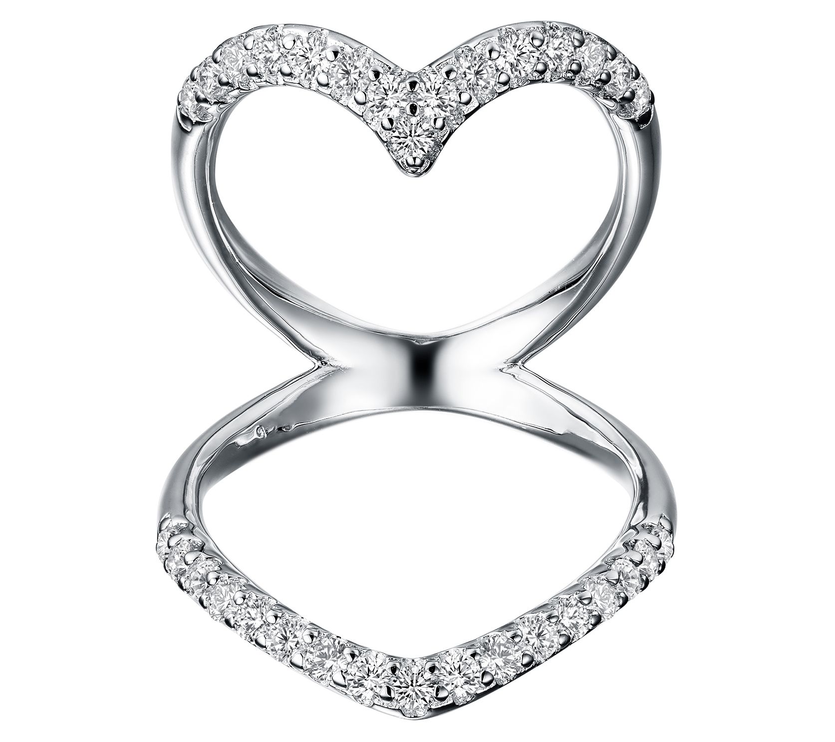 Diamonique x Jennifer Miller 0.65 cttw Infinity  Ring, Sterlin