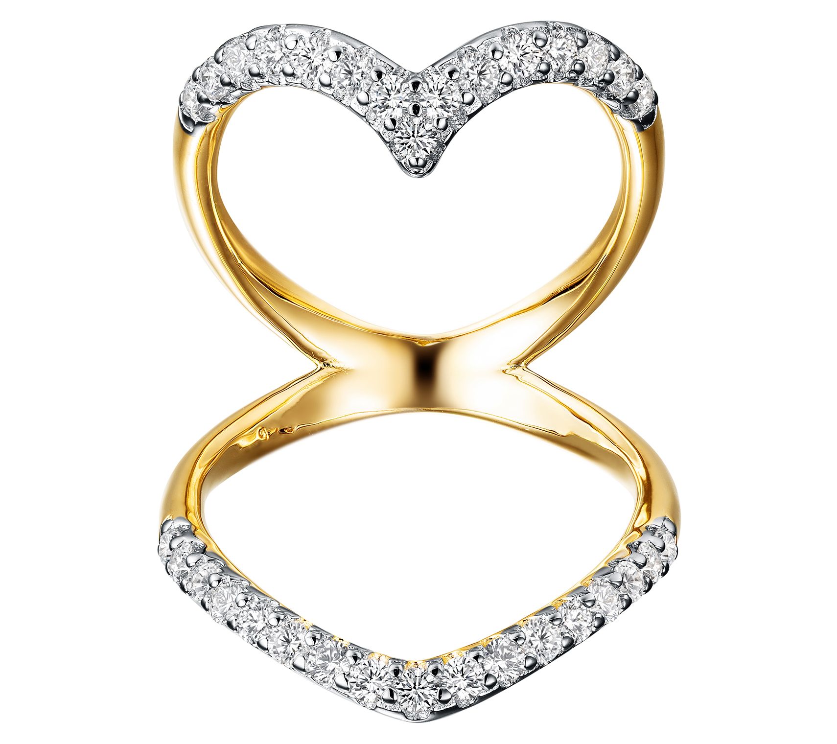 Diamonique x Jennifer Miller 0.65 cttw Infinity  Ring, Sterlin