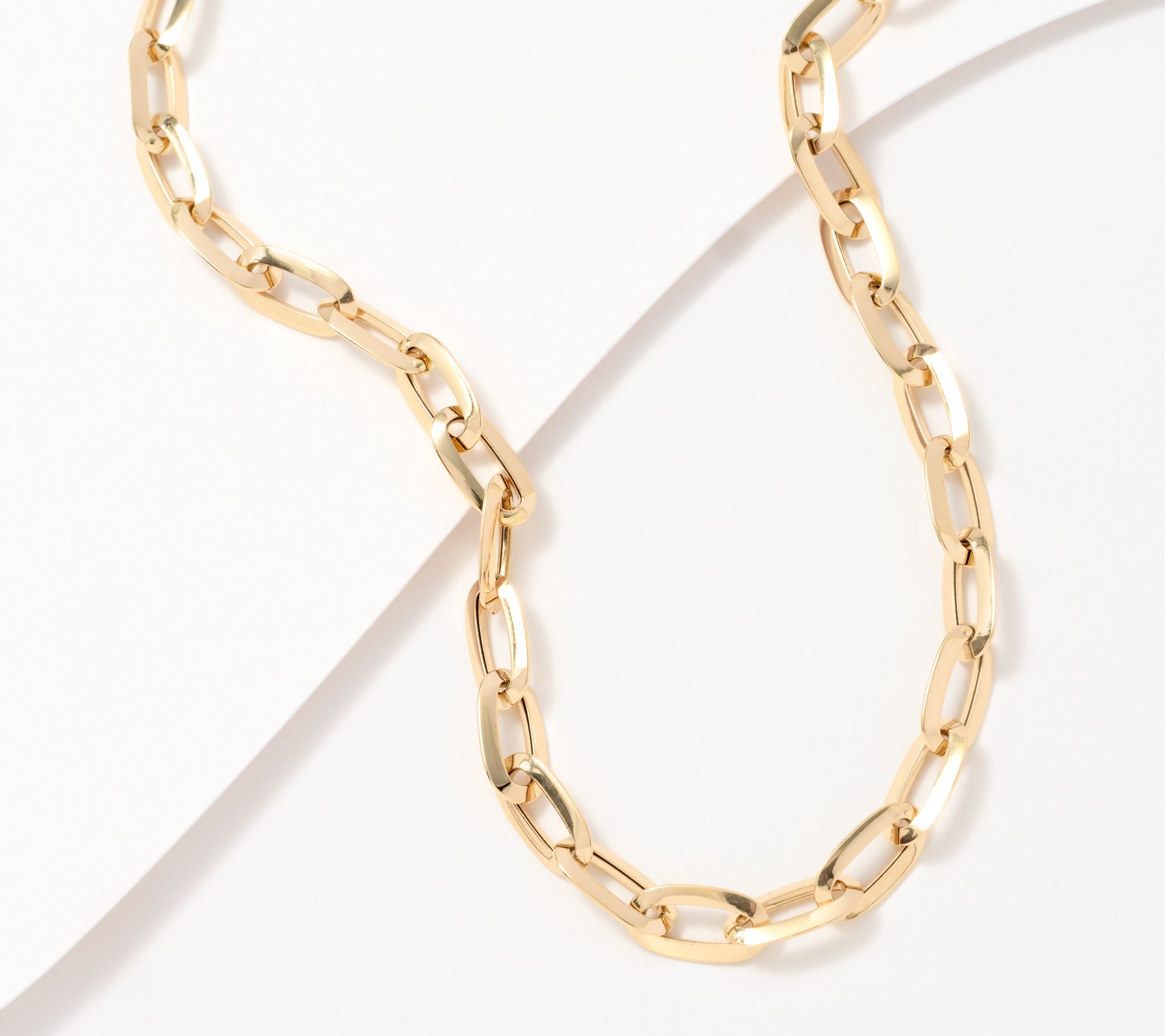 EternaGold Bold Oval Link 22" Necklace, 14K Gold, 9.7g