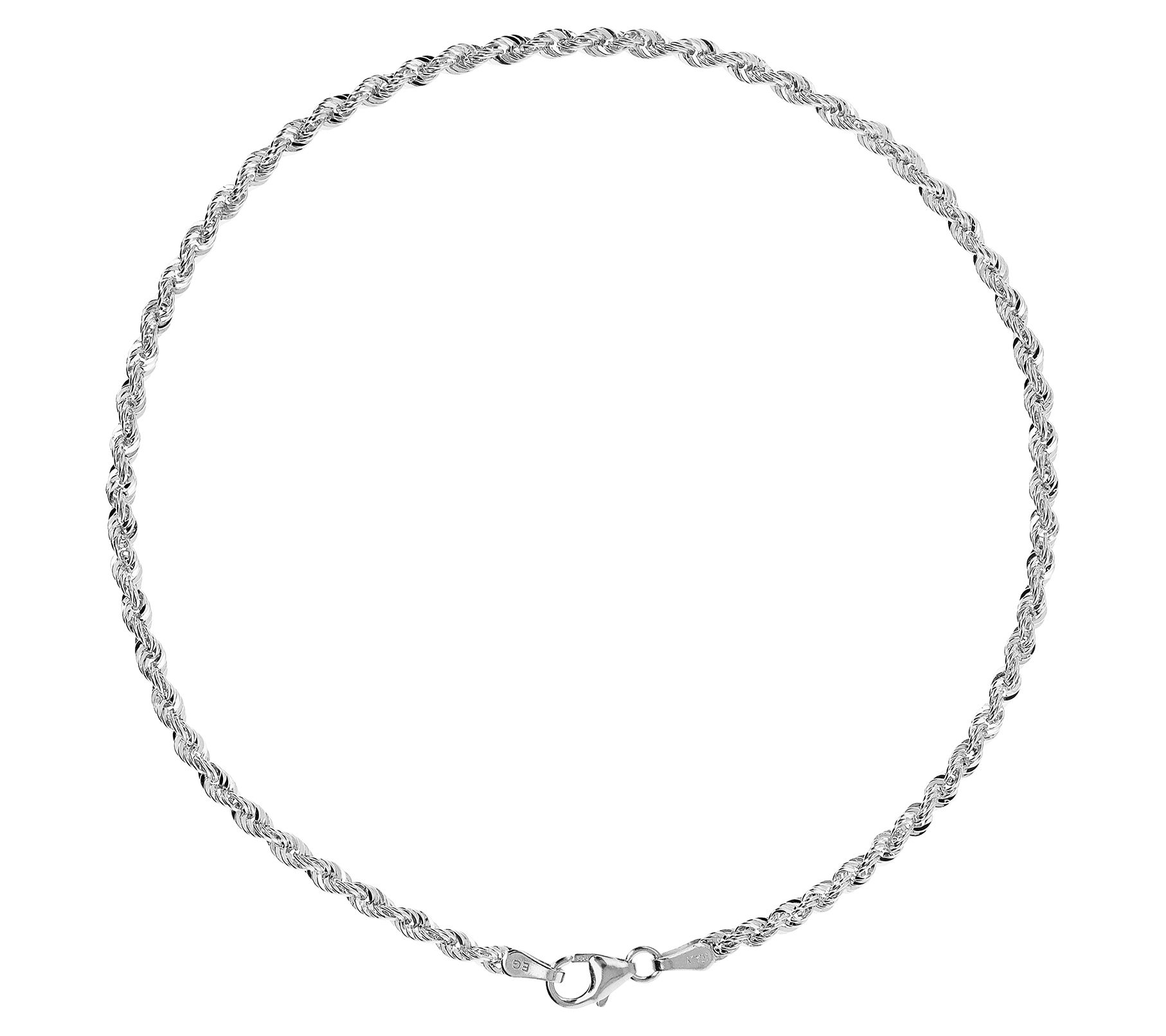 EternaGold 10" Rope Chain Anklet, 14K, 1.8g