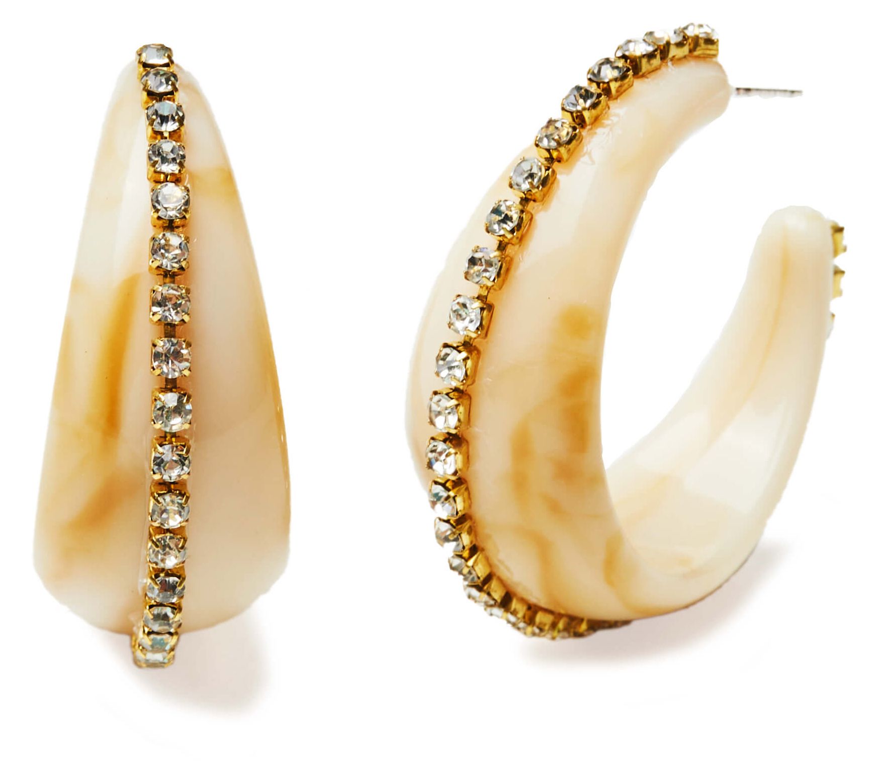 Violet & Brooks Stella Crystal Hoop Earrings